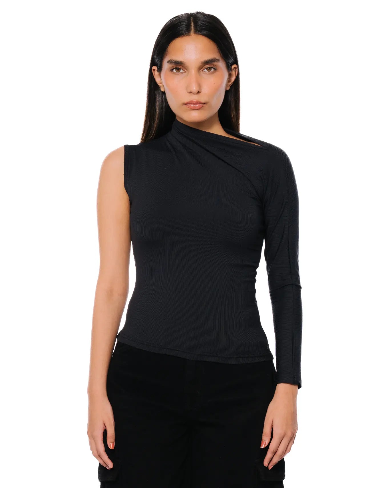 Asymmetric Ribbed Top