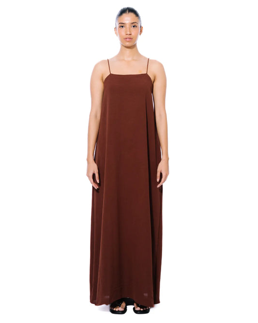 Warm Brown Pocket Dress