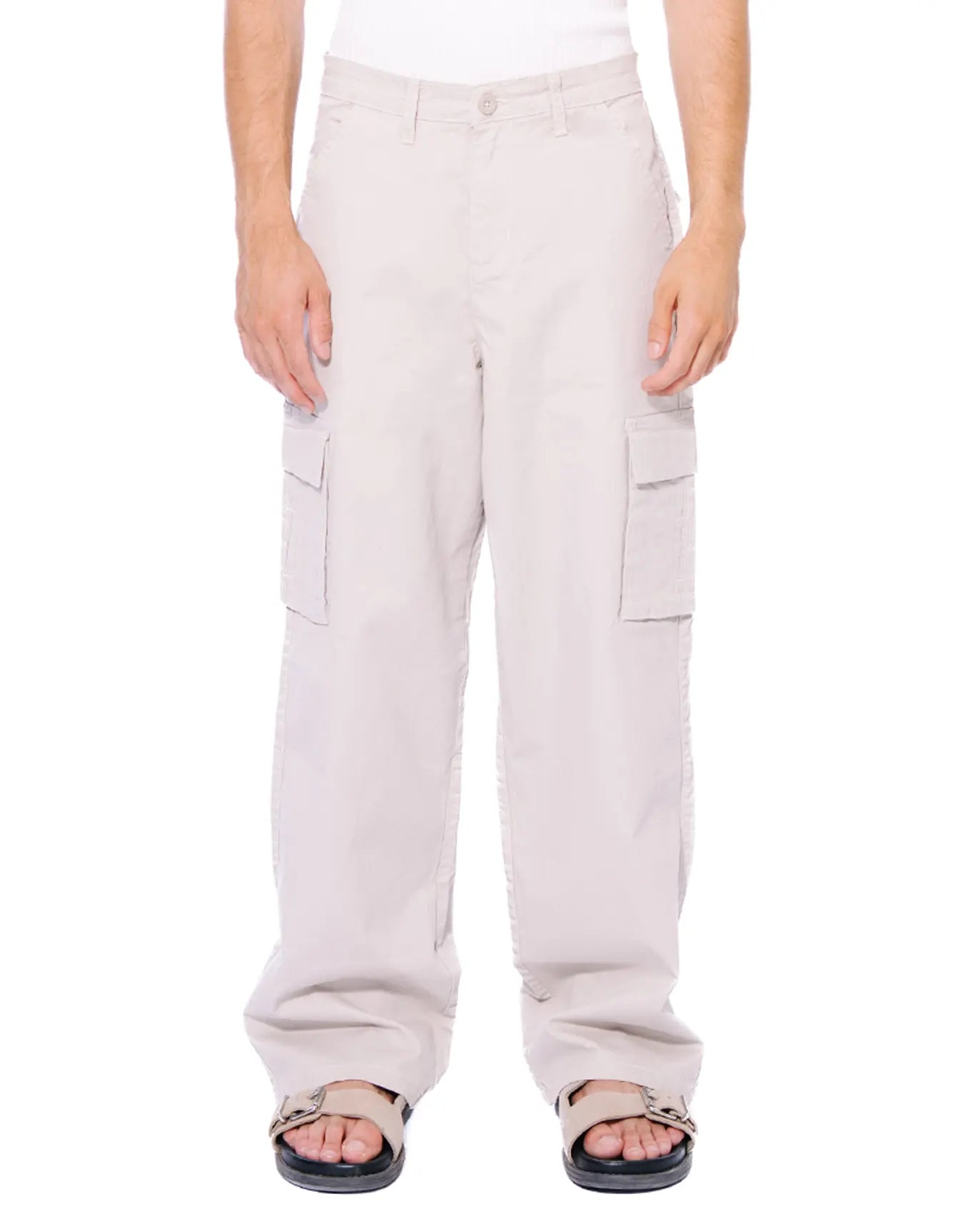 Beige Loose Cargo Pants Beige