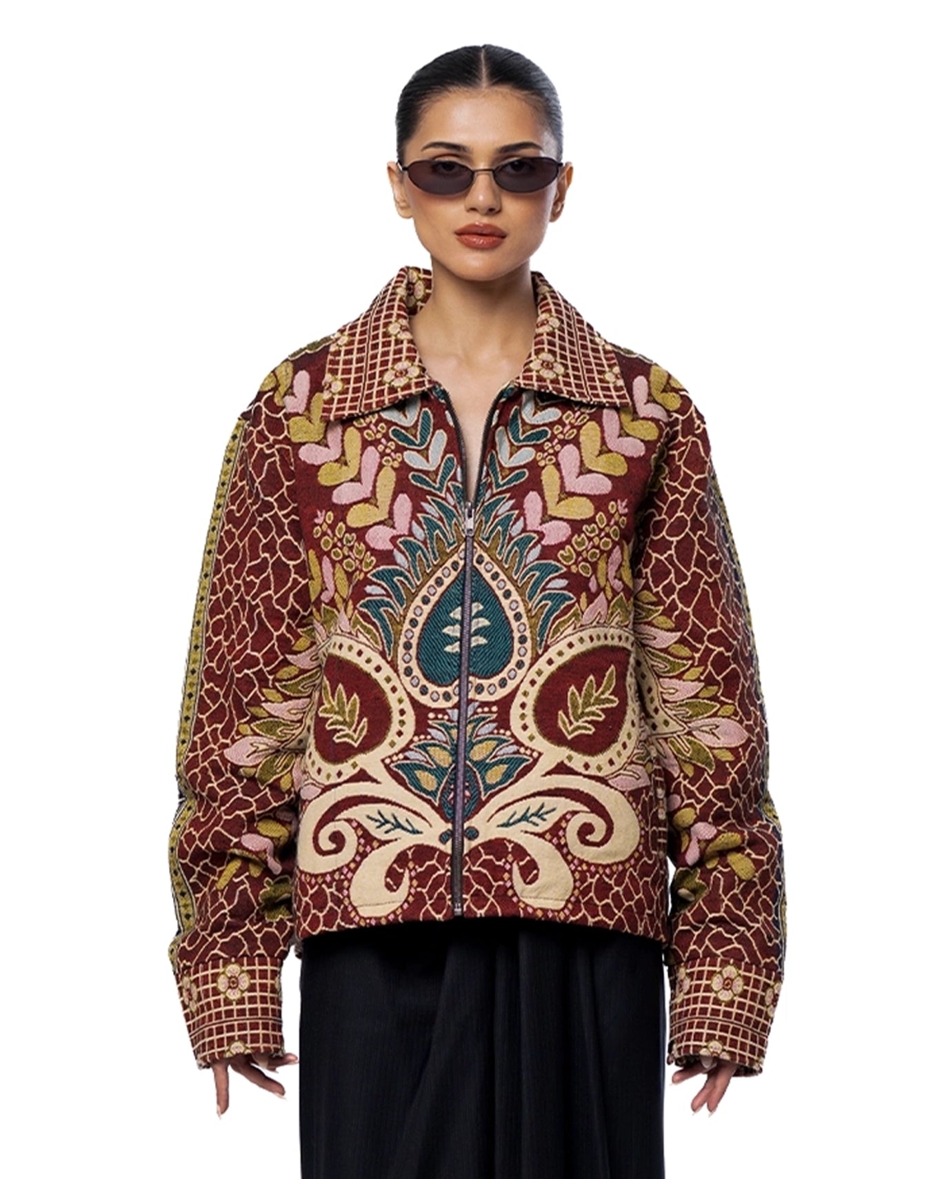 Collected XX Multicolor Gul Bahaar Cropped Jacket Cult Karachi Pakistan
