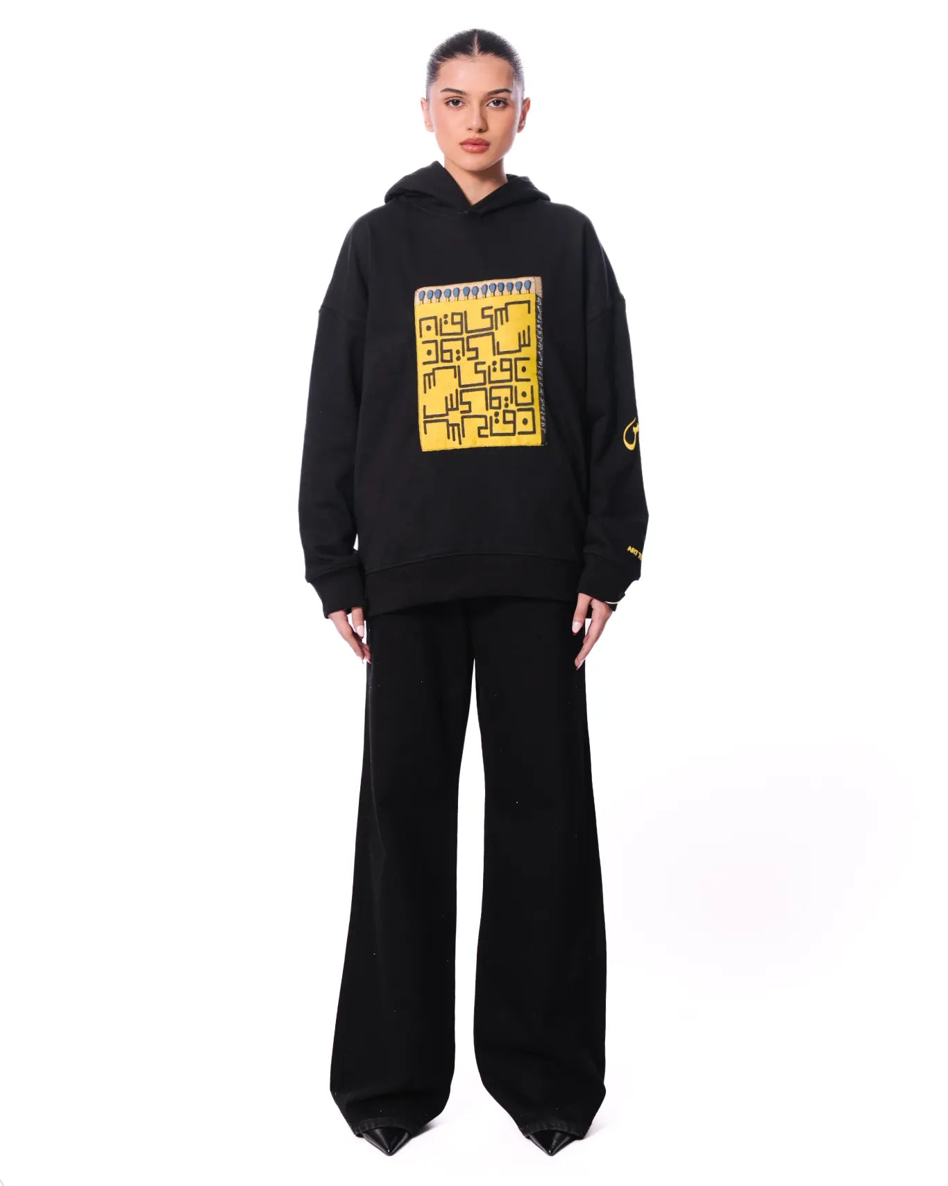 Naqees Black Kali Peeli Hoodie - CULT - haider