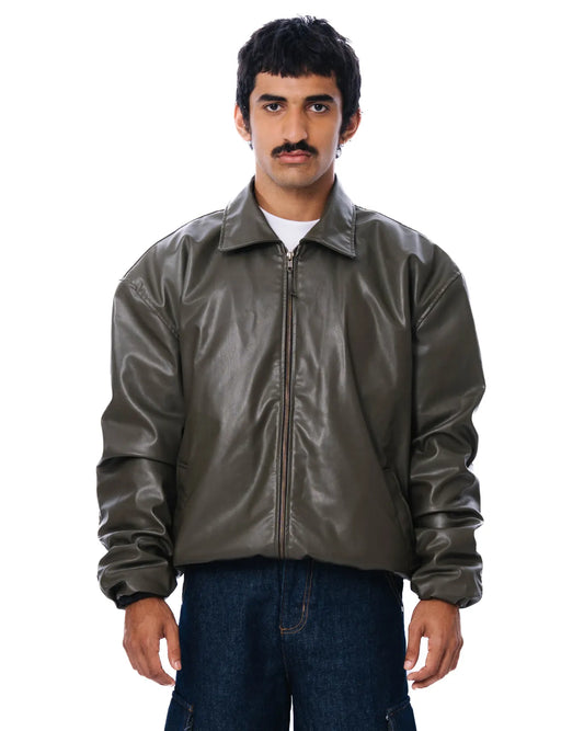 Olive Green Relax Fit Jacket