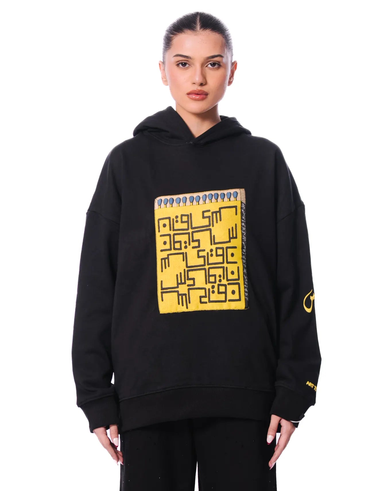 Naqees Black Kali Peeli Hoodie - CULT - haider