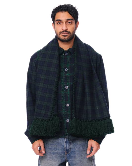 Green Jacket with Scarf