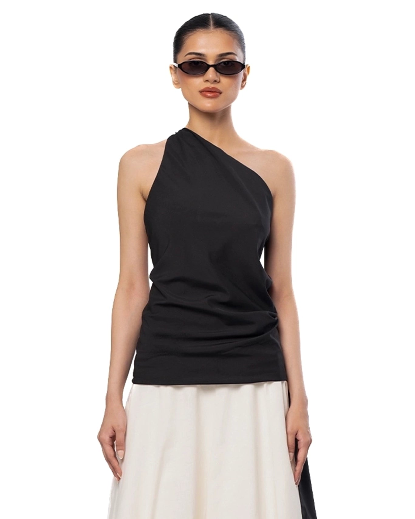 My Fern Black Black Trailing Sash Top - CULT