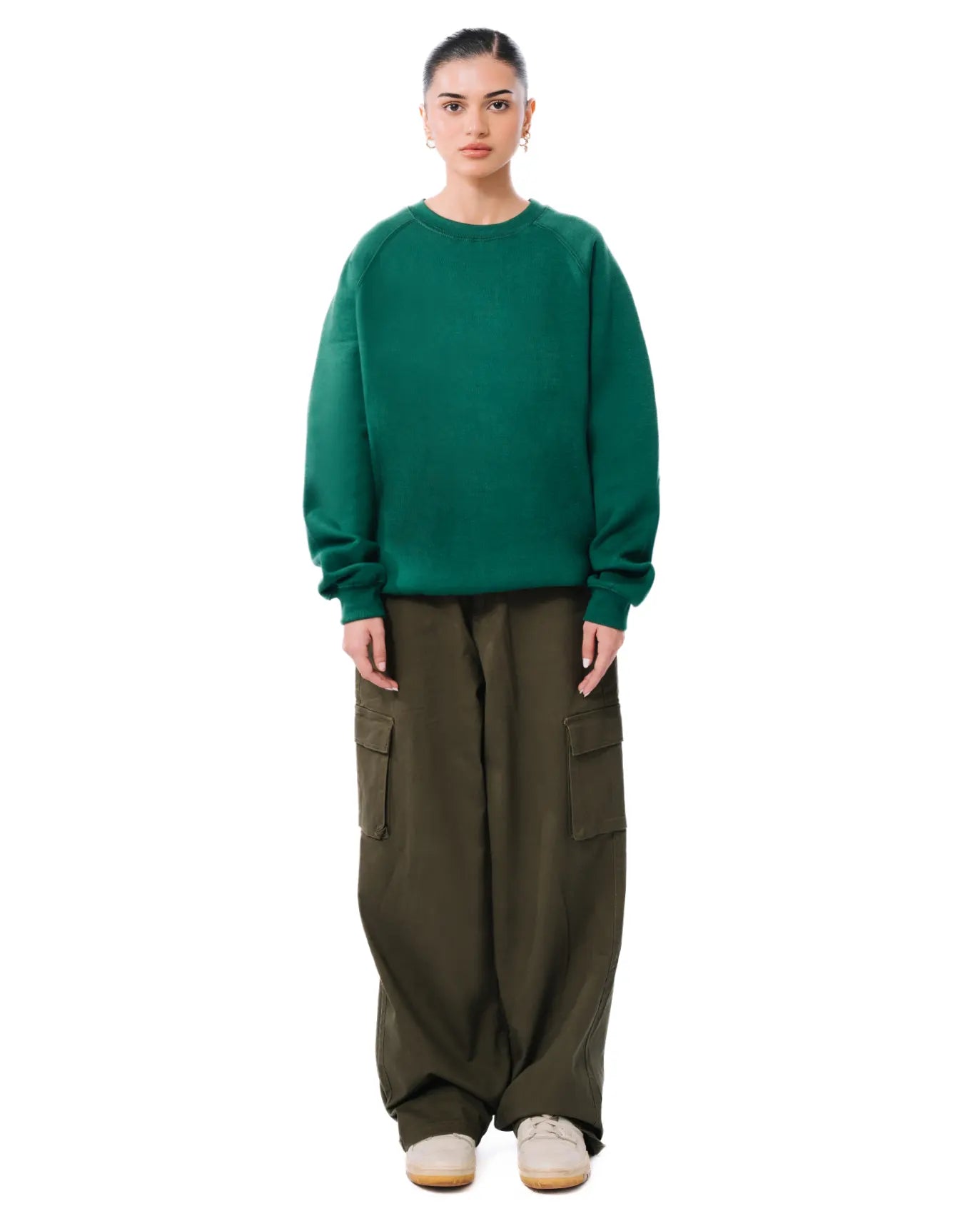 Loose Cargo Pants Olive