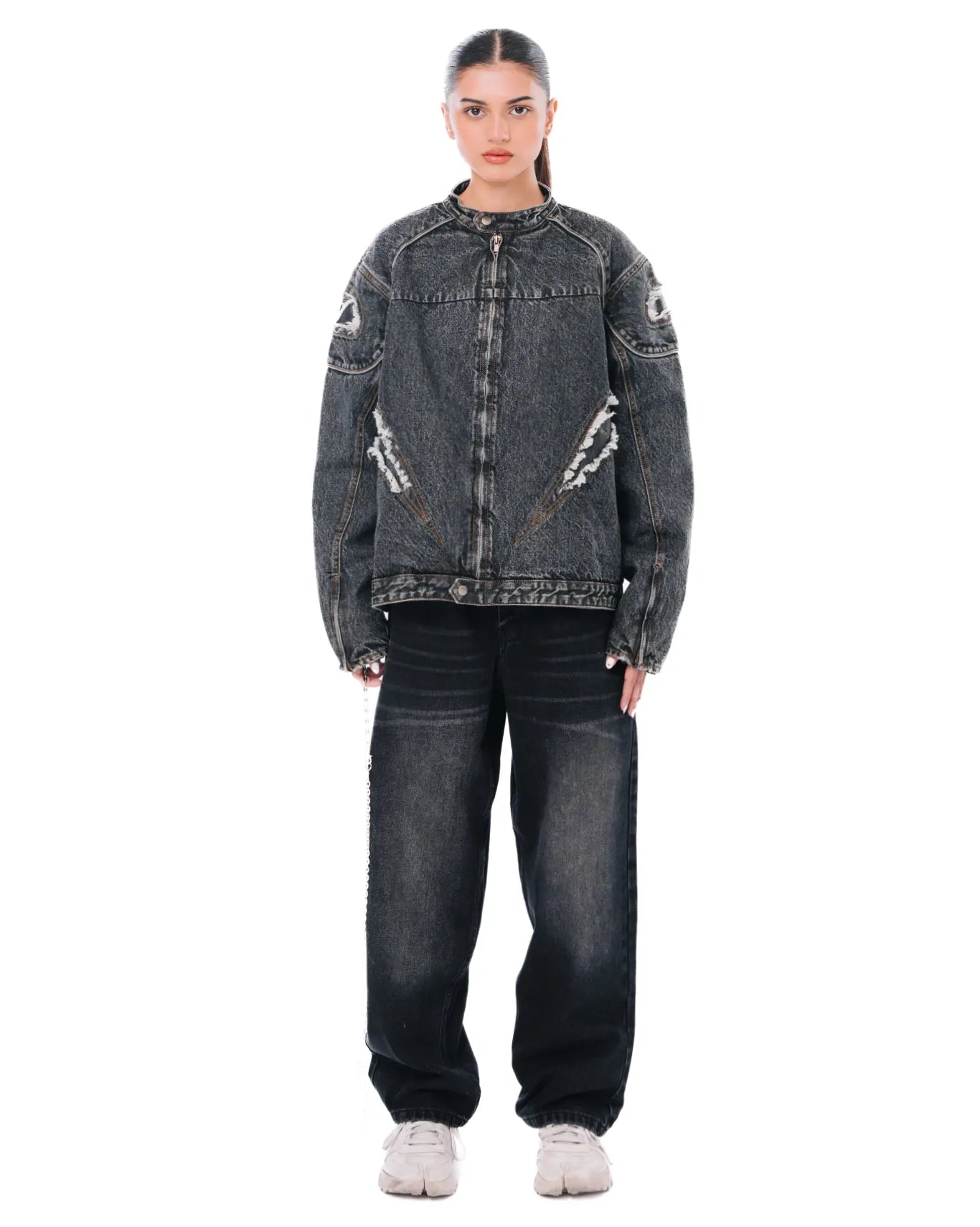 Denim Biker Jacket