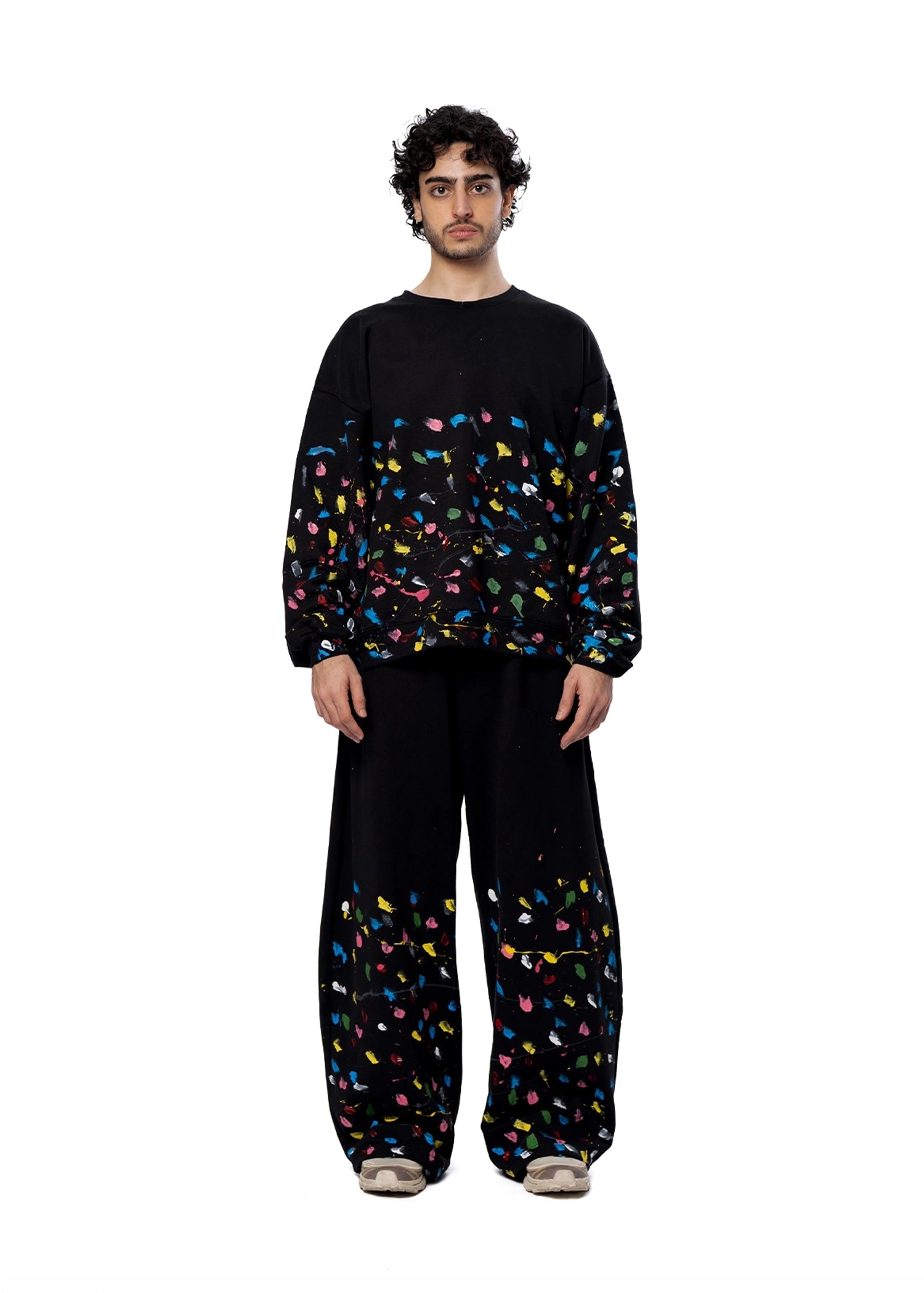 Collected XX Black Hand Painted Sweatshirt Cult Karachi Pakistan