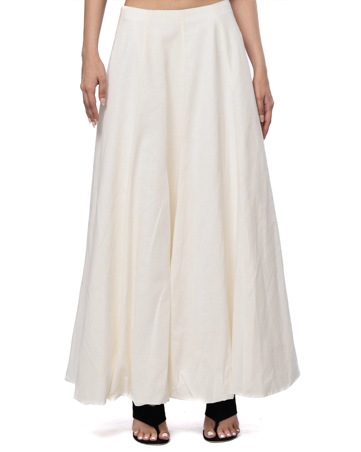 My Fern White White Gathered Volume Skirt - CULT