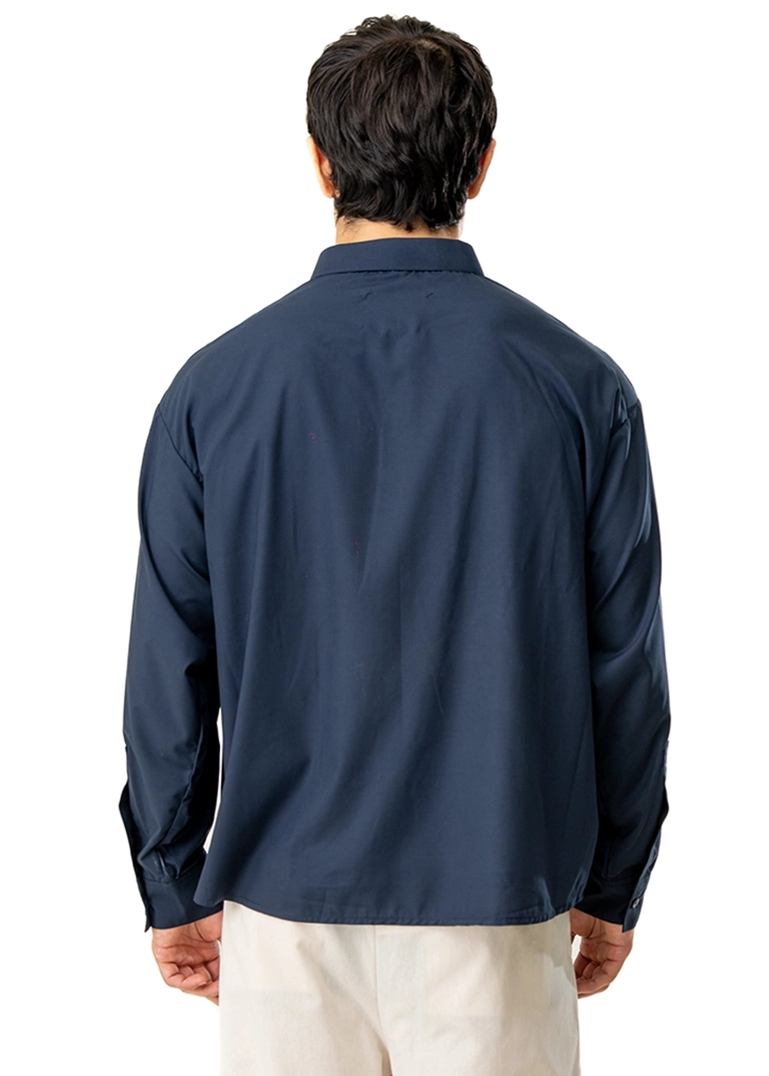 Dreams of Arthur Blue Silky Overshirt Braided Patch Cult Karachi Pakistan