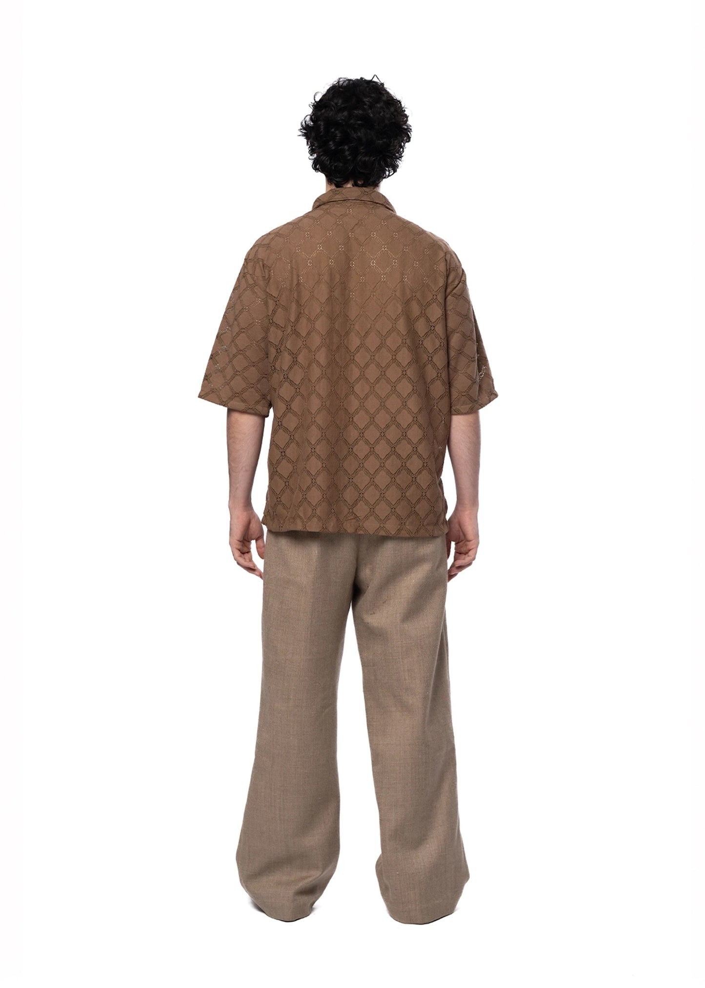 Collected XX Brown Brown Jali Shirt - CULT - haider
