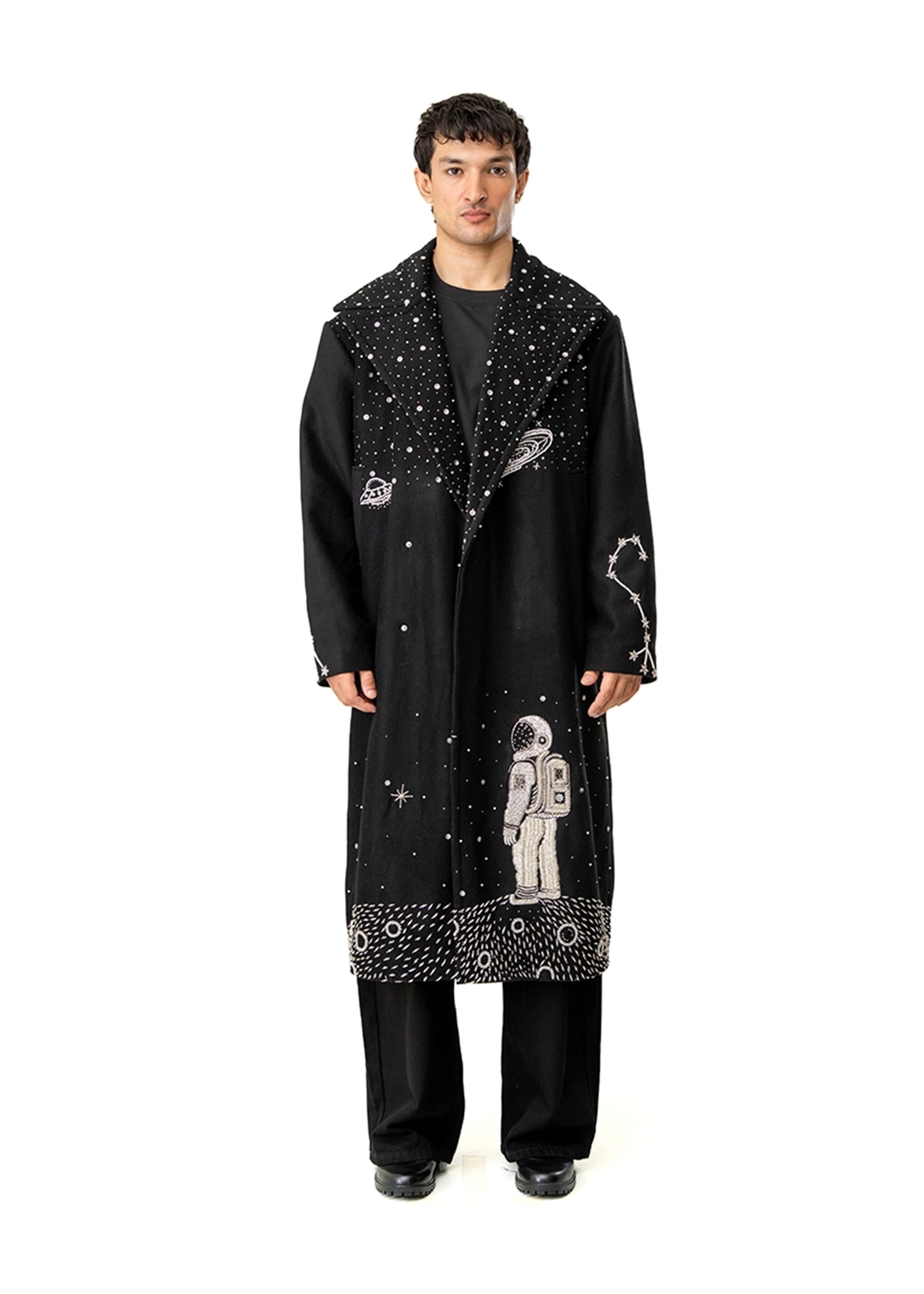 Dreams of Arthur Black Spaceman Oversized Coat Cult Karachi Pakistan