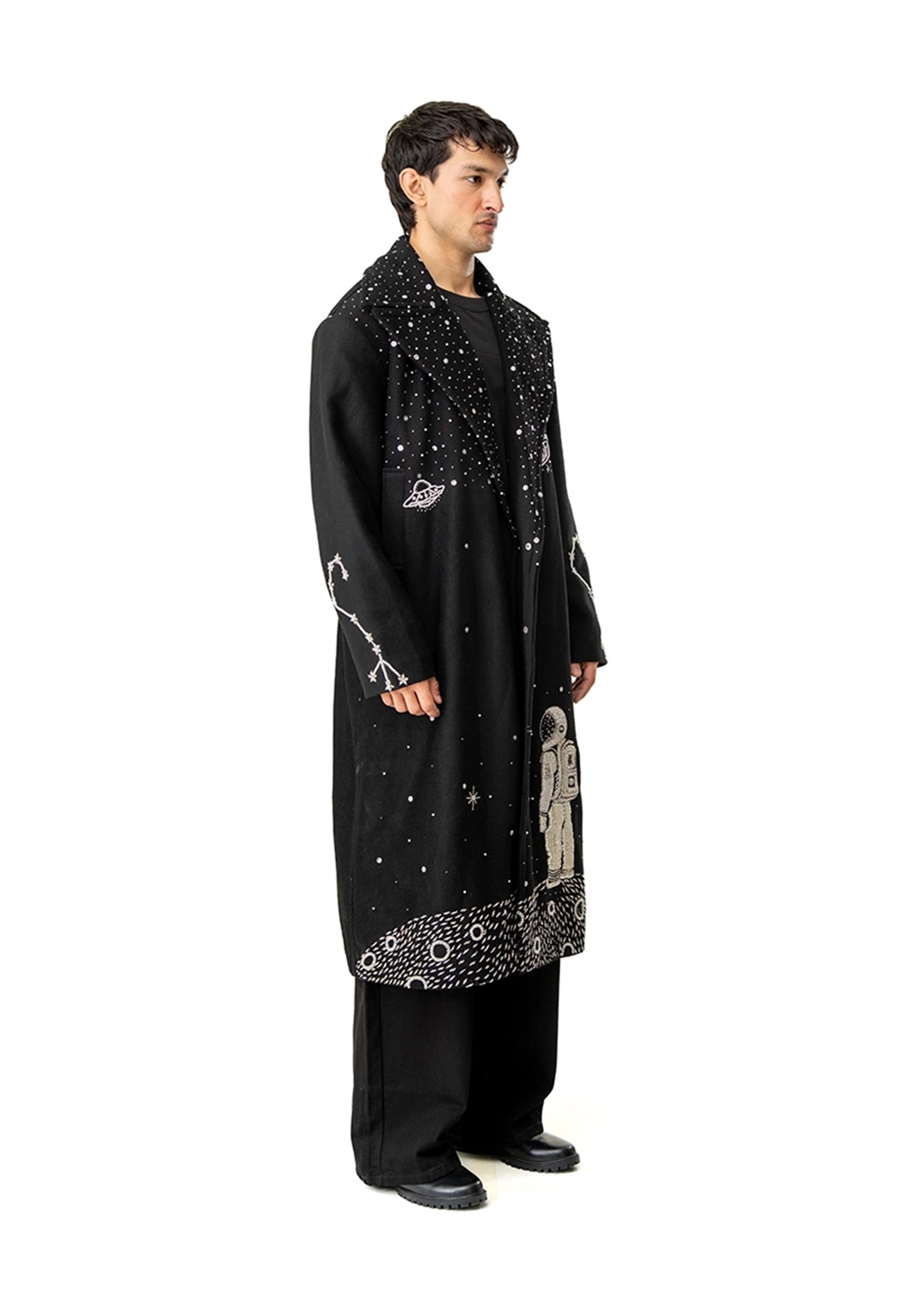Dreams of Arthur Black Spaceman Oversized Coat Cult Karachi Pakistan