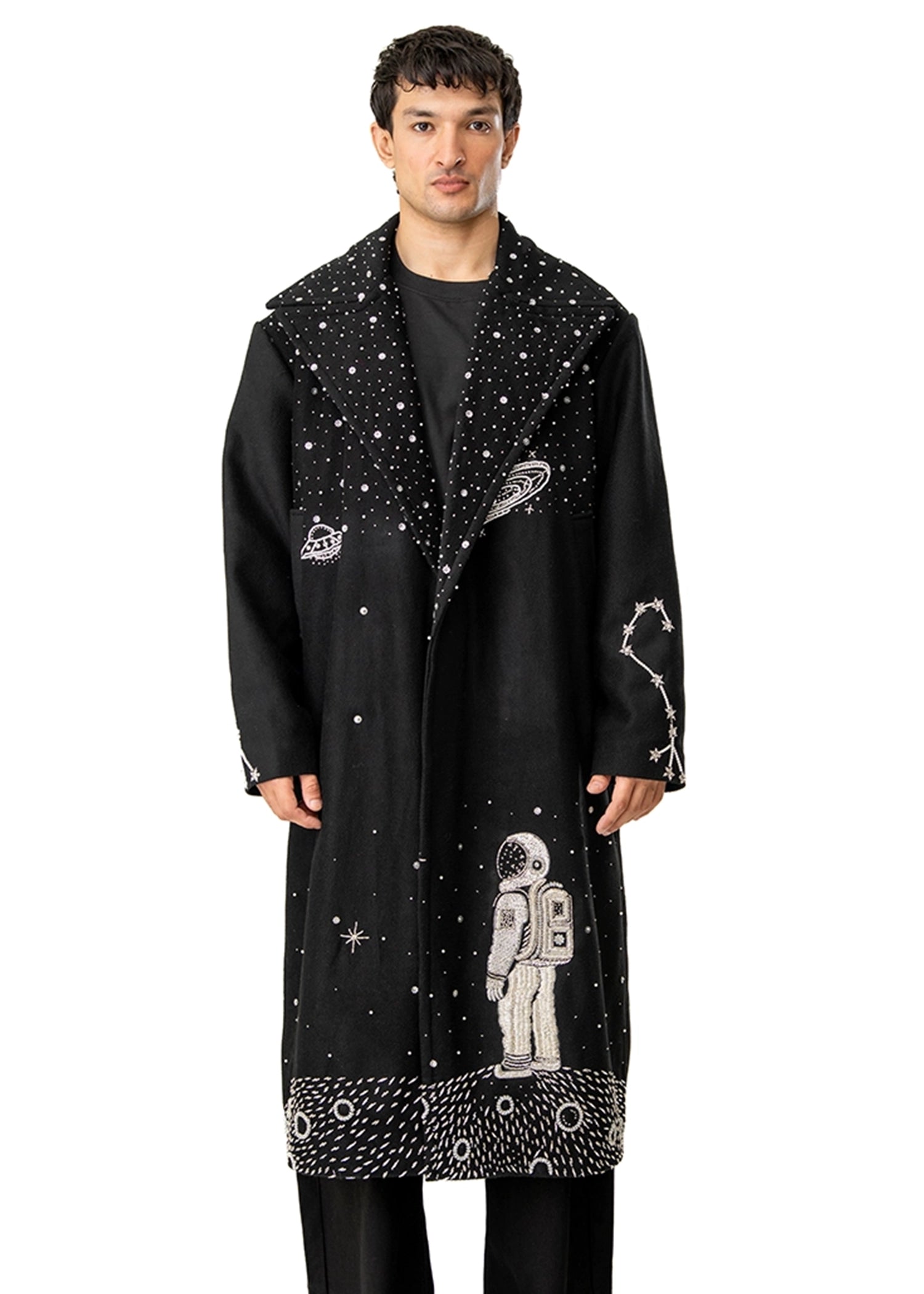 Dreams of Arthur Black Spaceman Oversized Coat Cult Karachi Pakistan