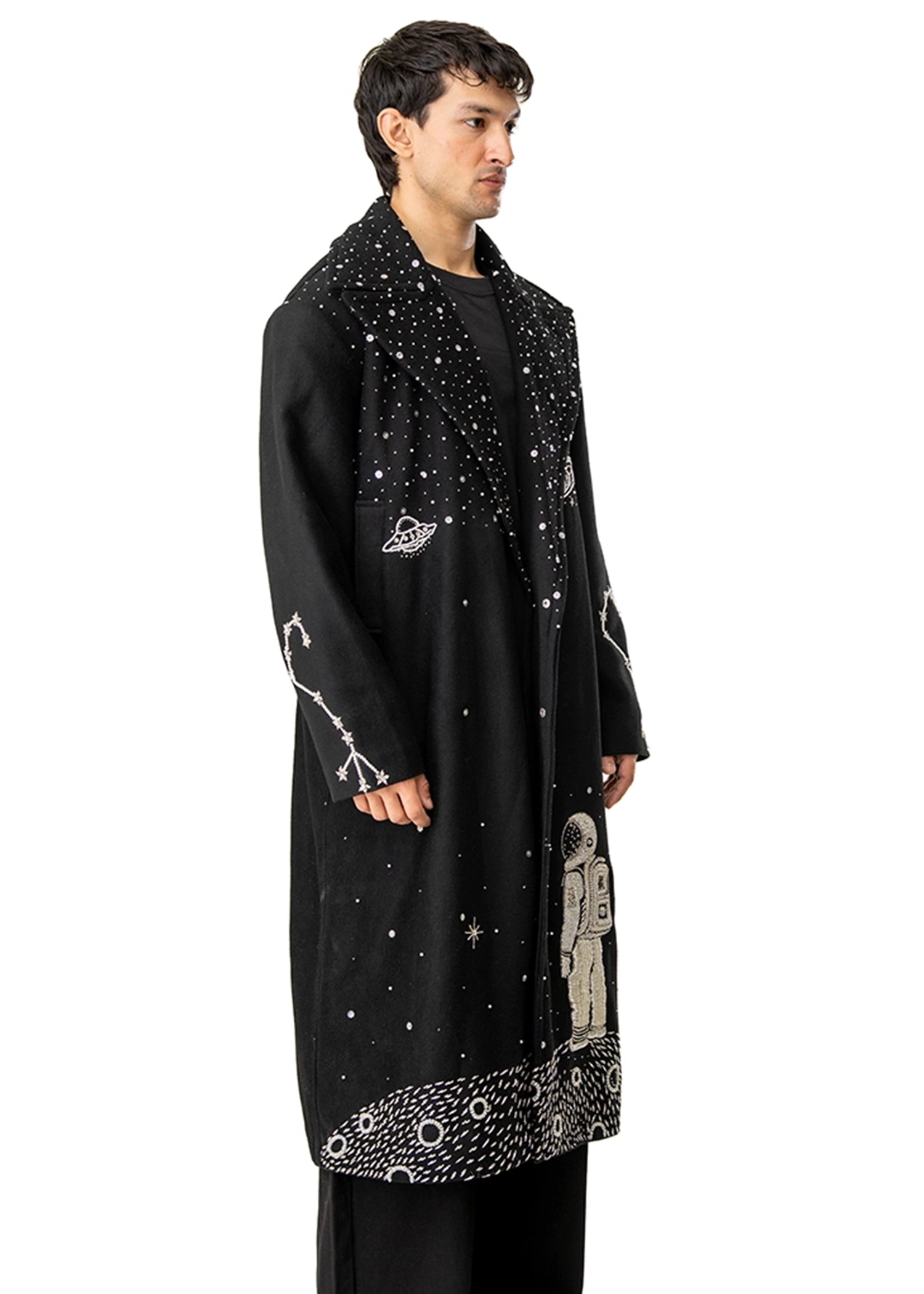 Dreams of Arthur Black Spaceman Oversized Coat Cult Karachi Pakistan