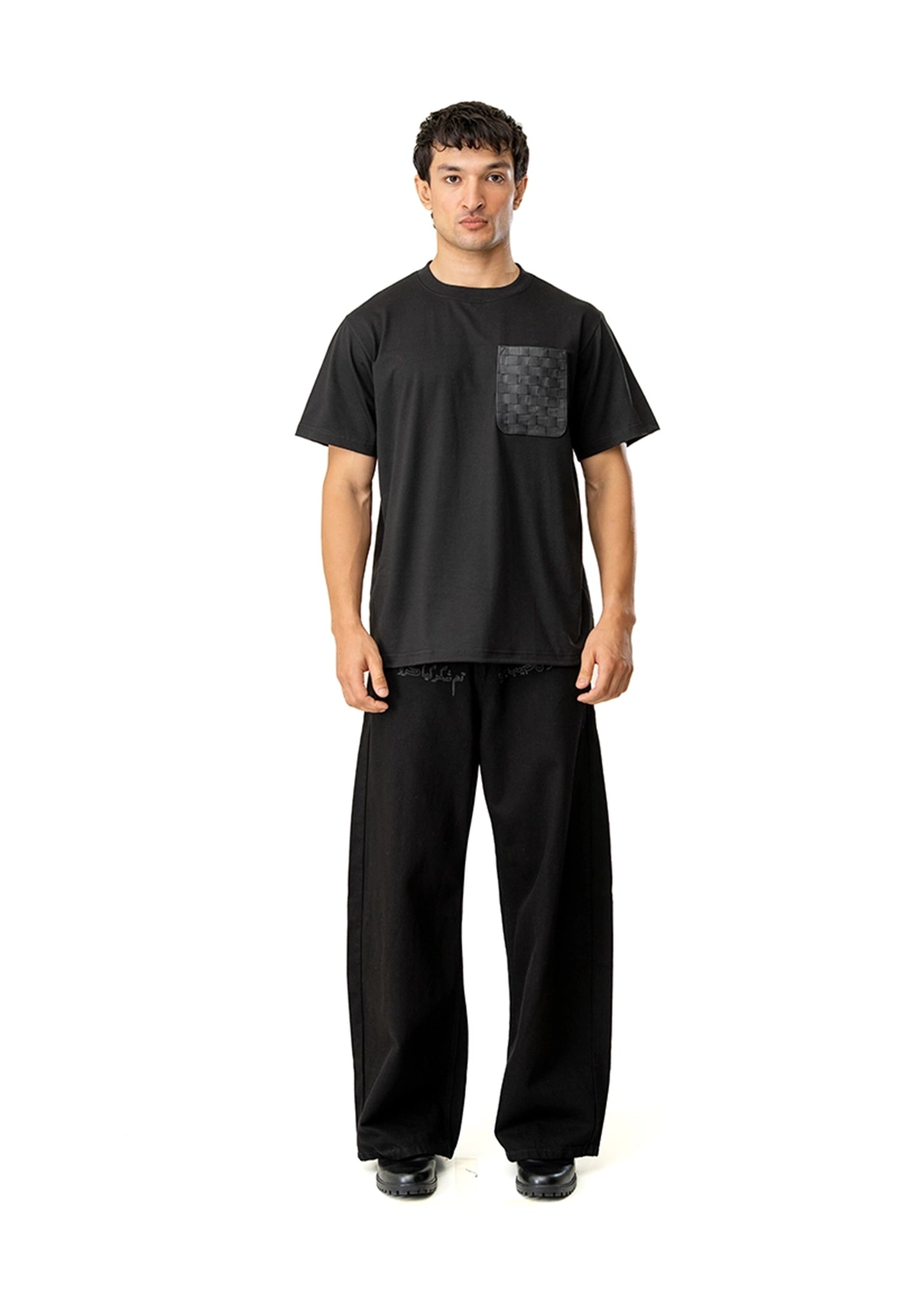 Dreams of Arthur Black Hemp x Leather Tee Cult Karachi Pakistan