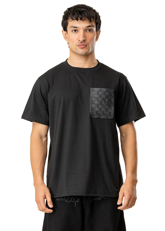 Dreams of Arthur Black Hemp x Leather Tee Cult Karachi Pakistan