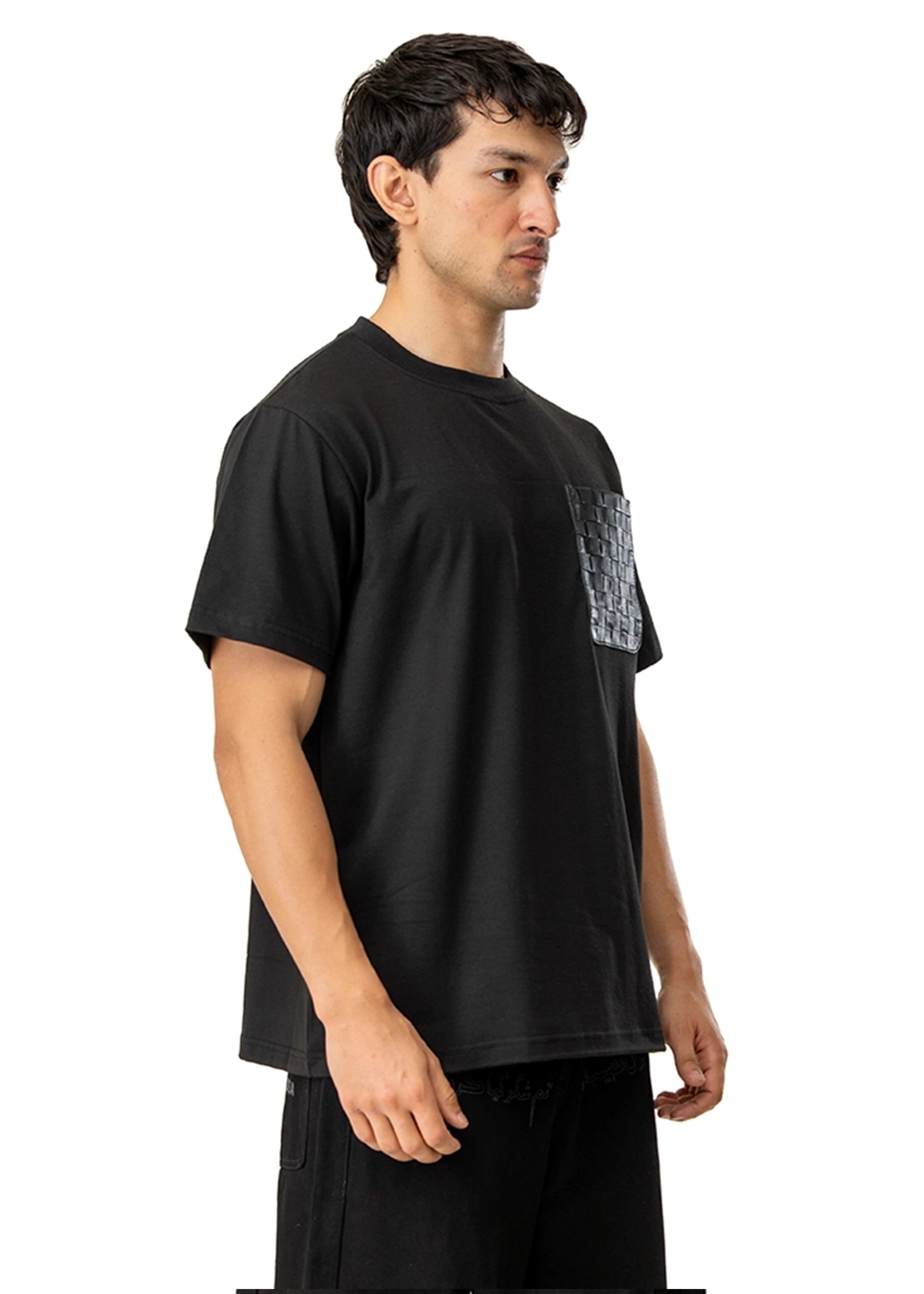 Dreams of Arthur Black Hemp x Leather Tee Cult Karachi Pakistan