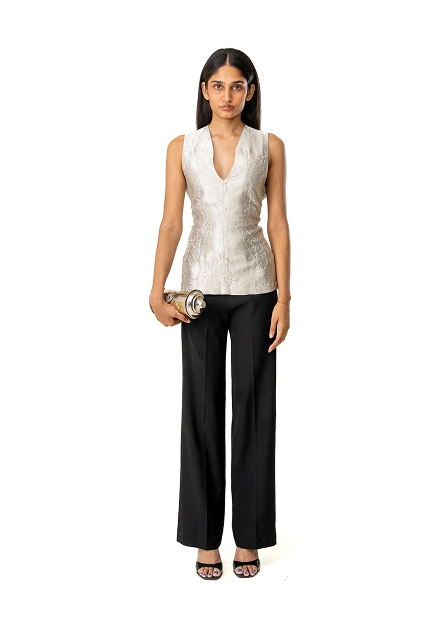Ishq-e-Amore Silver Silver Midnight Disco Top - CULT - haider