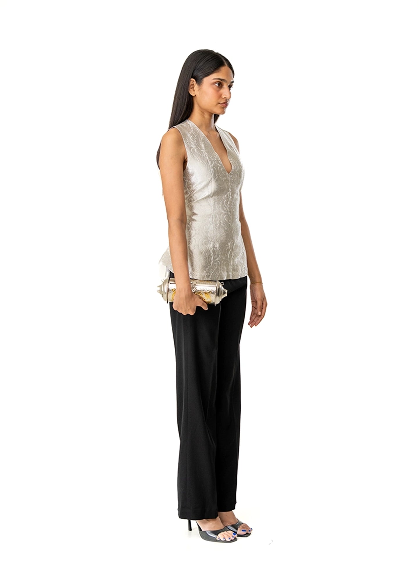 Ishq-e-Amore Silver Silver Midnight Disco Top - CULT - haider