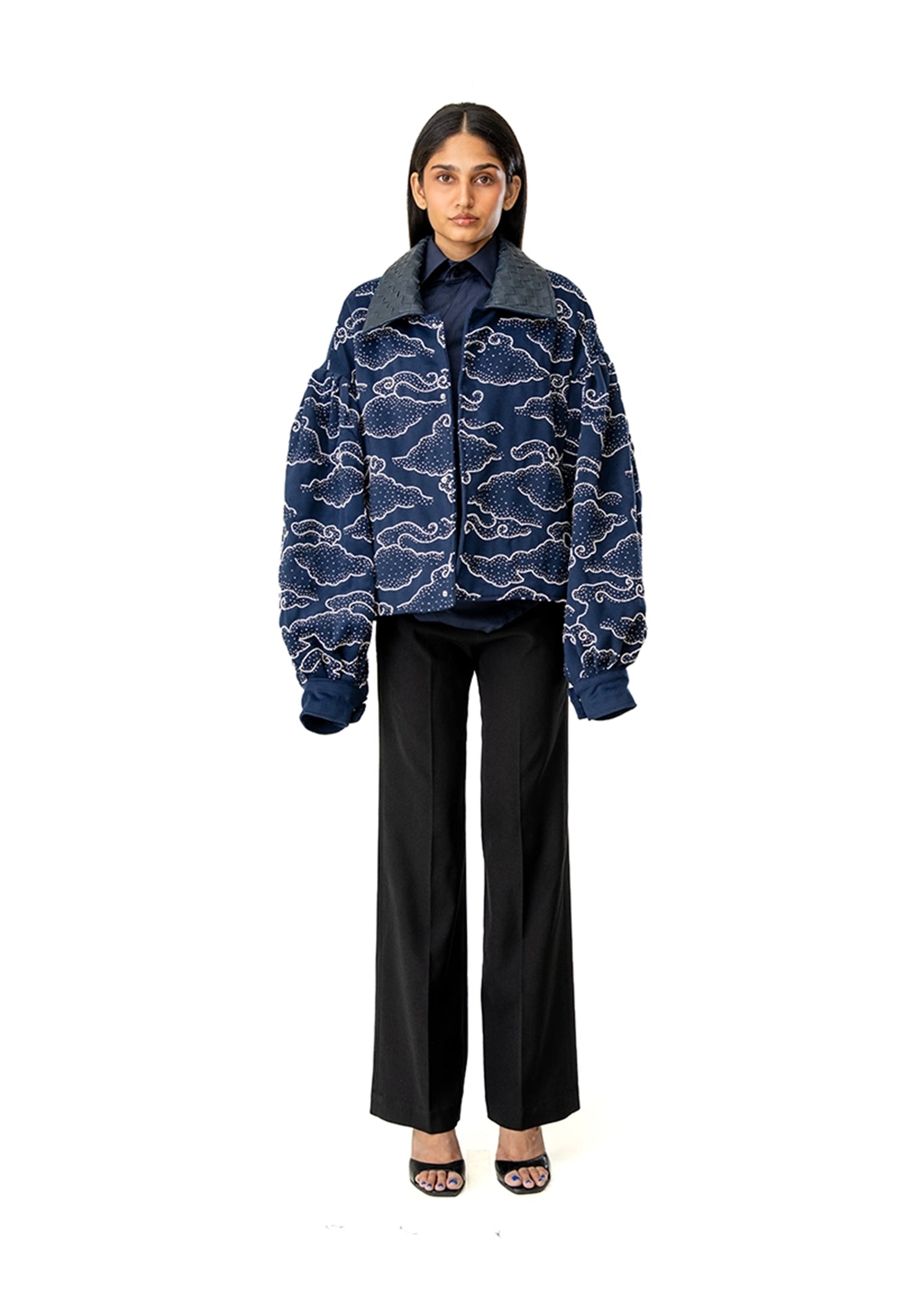 Dreams of Arthur Navy Blue Cloudy Bomber Jacket Cult Karachi Pakistan