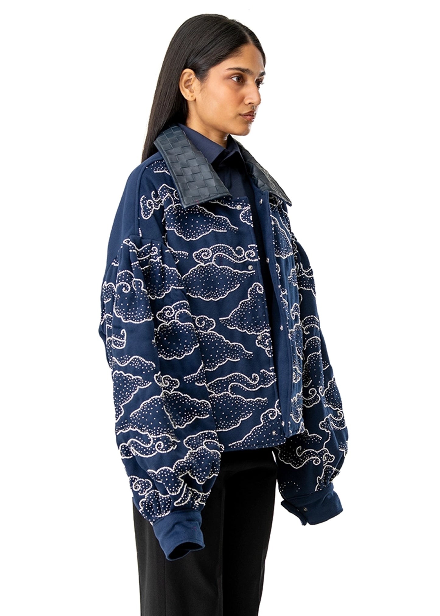 Dreams of Arthur Navy blue Navy Blue Cloudy Bomber Jacket - CULT - haider