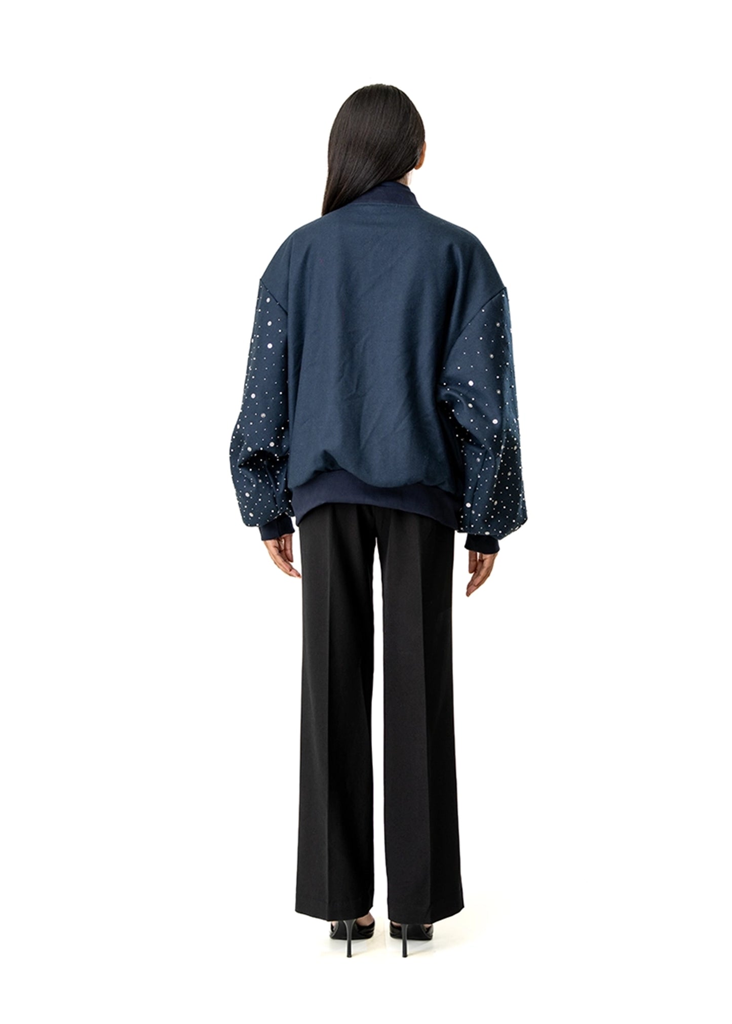 Dreams of Arthur Navy Navy Blue Spaceman Bomber Jacket - CULT - haider