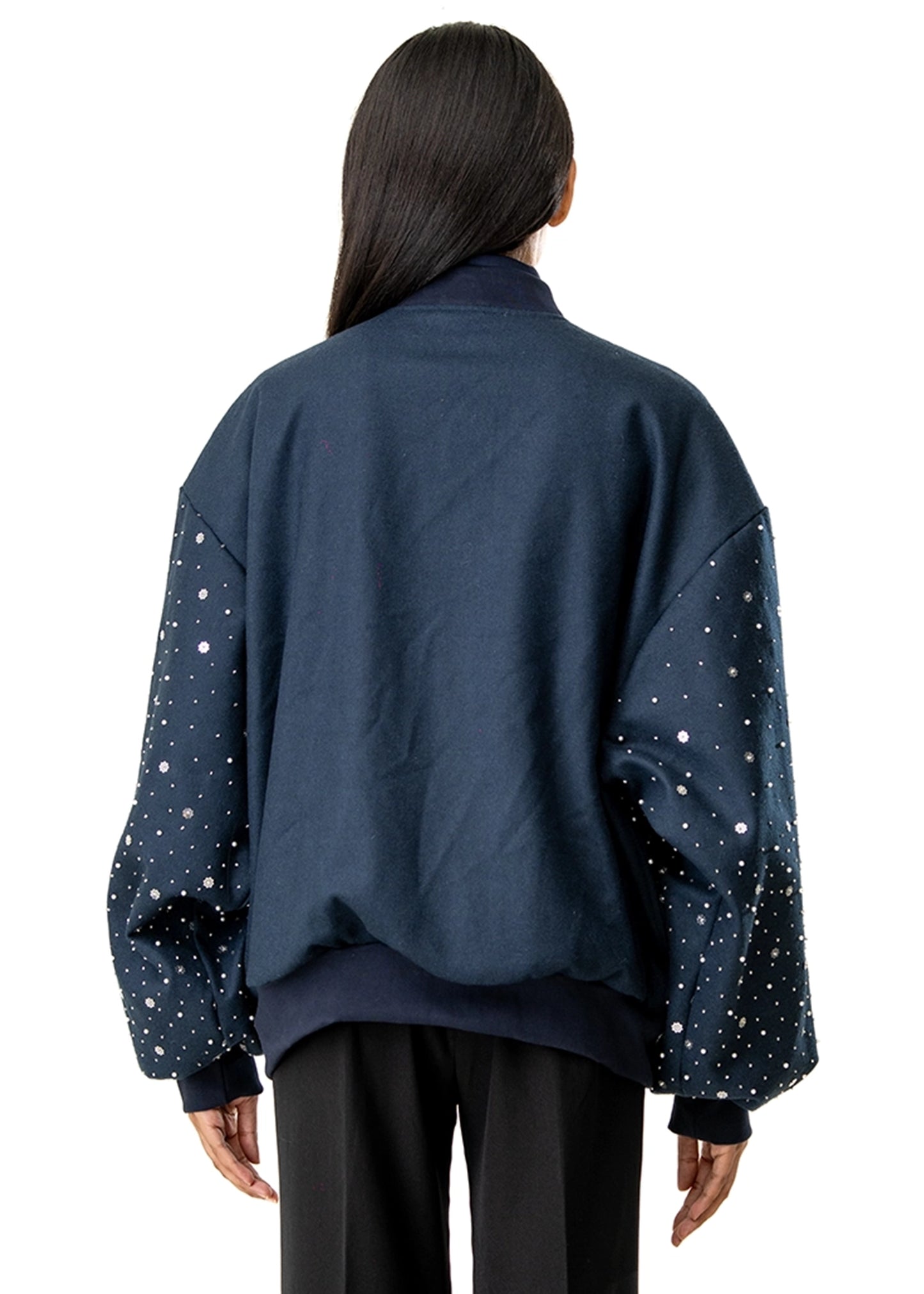 Dreams of Arthur Navy Navy Blue Spaceman Bomber Jacket - CULT - haider