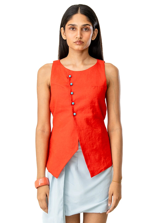 Cultishh Orange Kim Vest Cult Karachi Pakistan