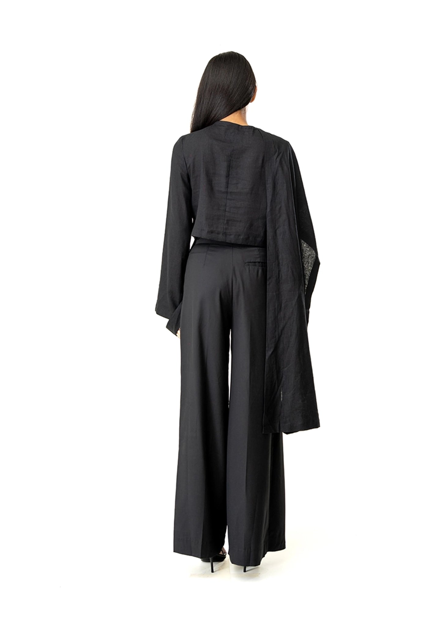 Ishq-e-Amore Black The Black Slow Burn Shawl Top - CULT - haider