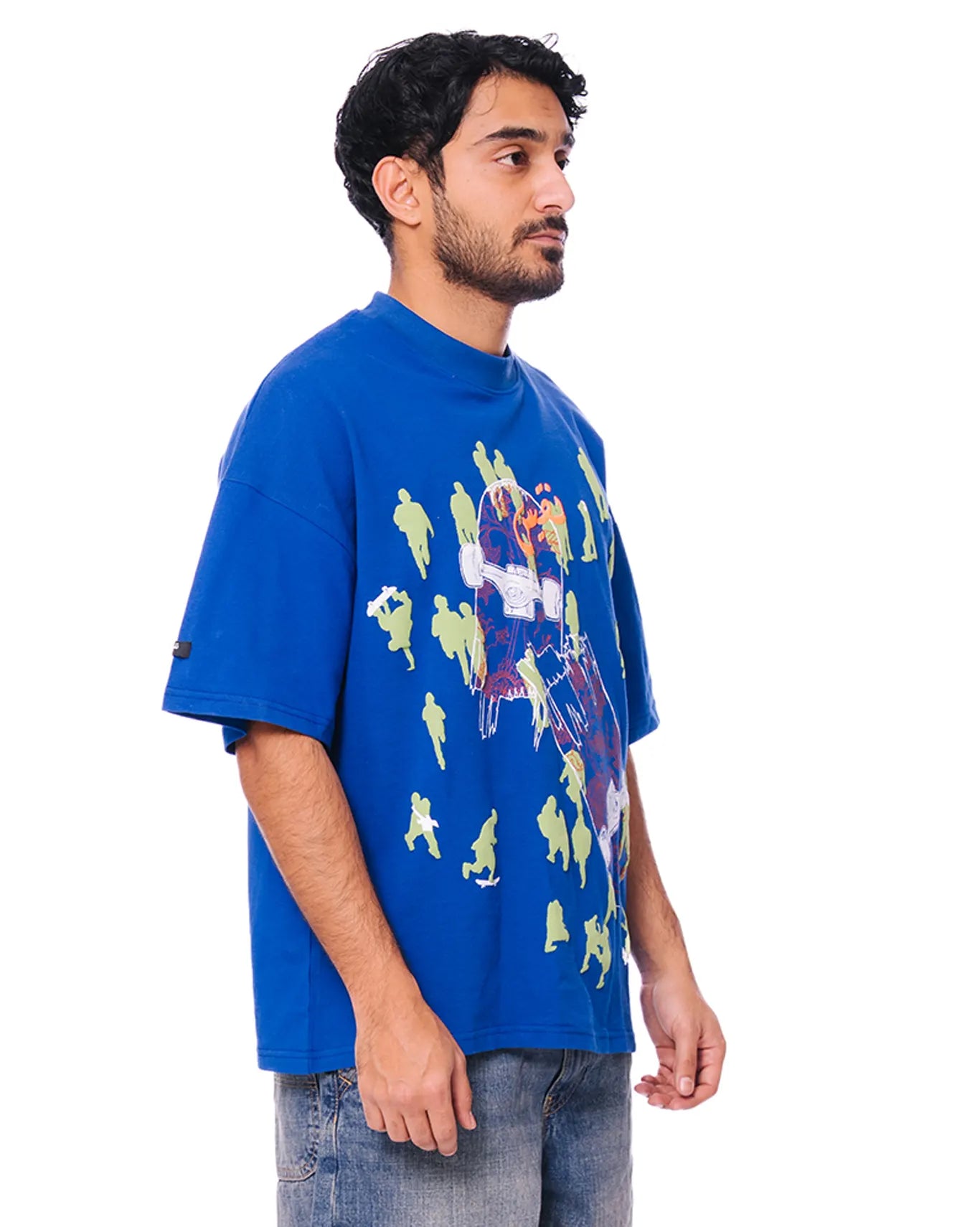 Naqees Royal Blue Skaters Tee - CULT - haider