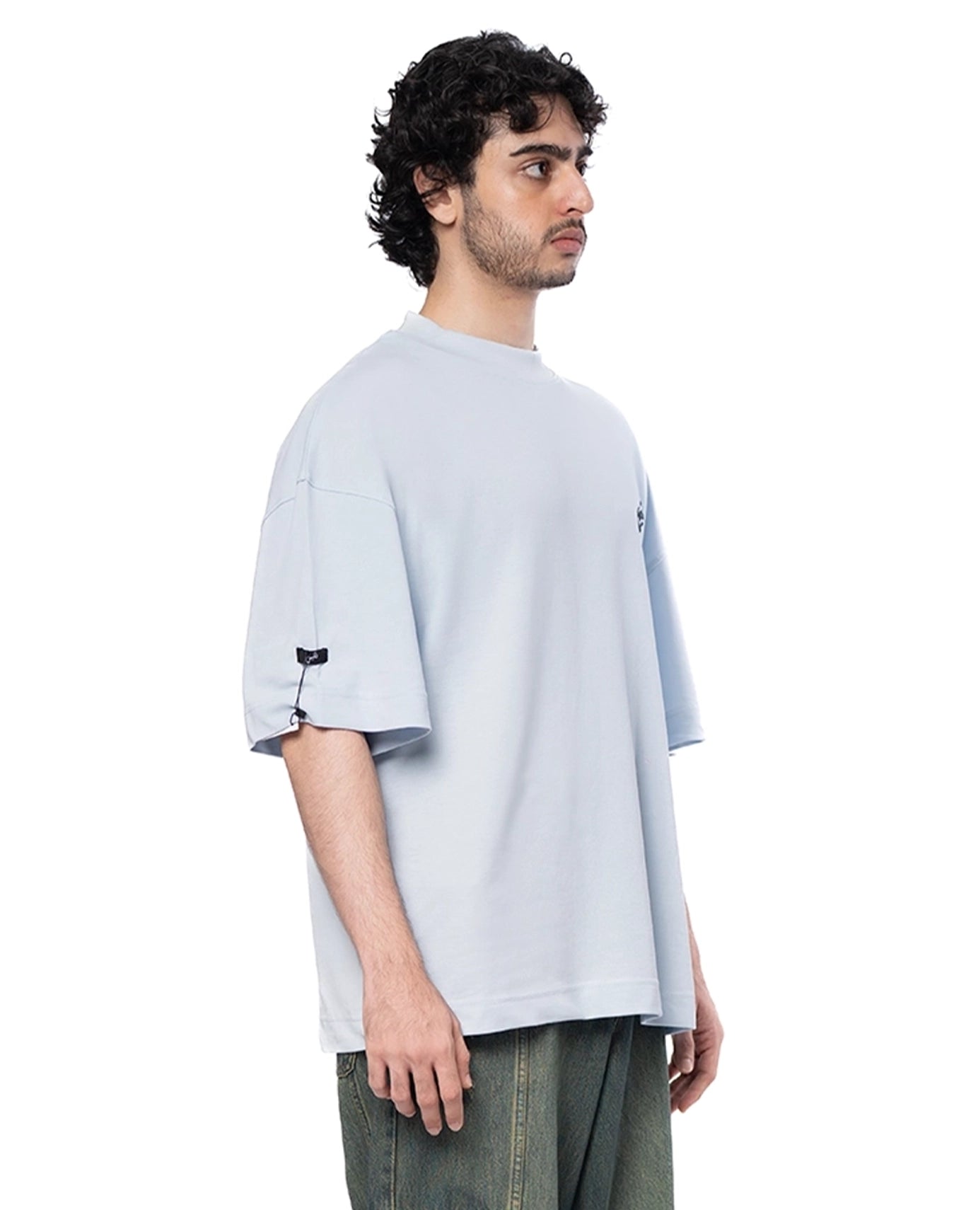 Naqees Sky Half Sleeve Blue Logo Tee Cult Karachi Pakistan