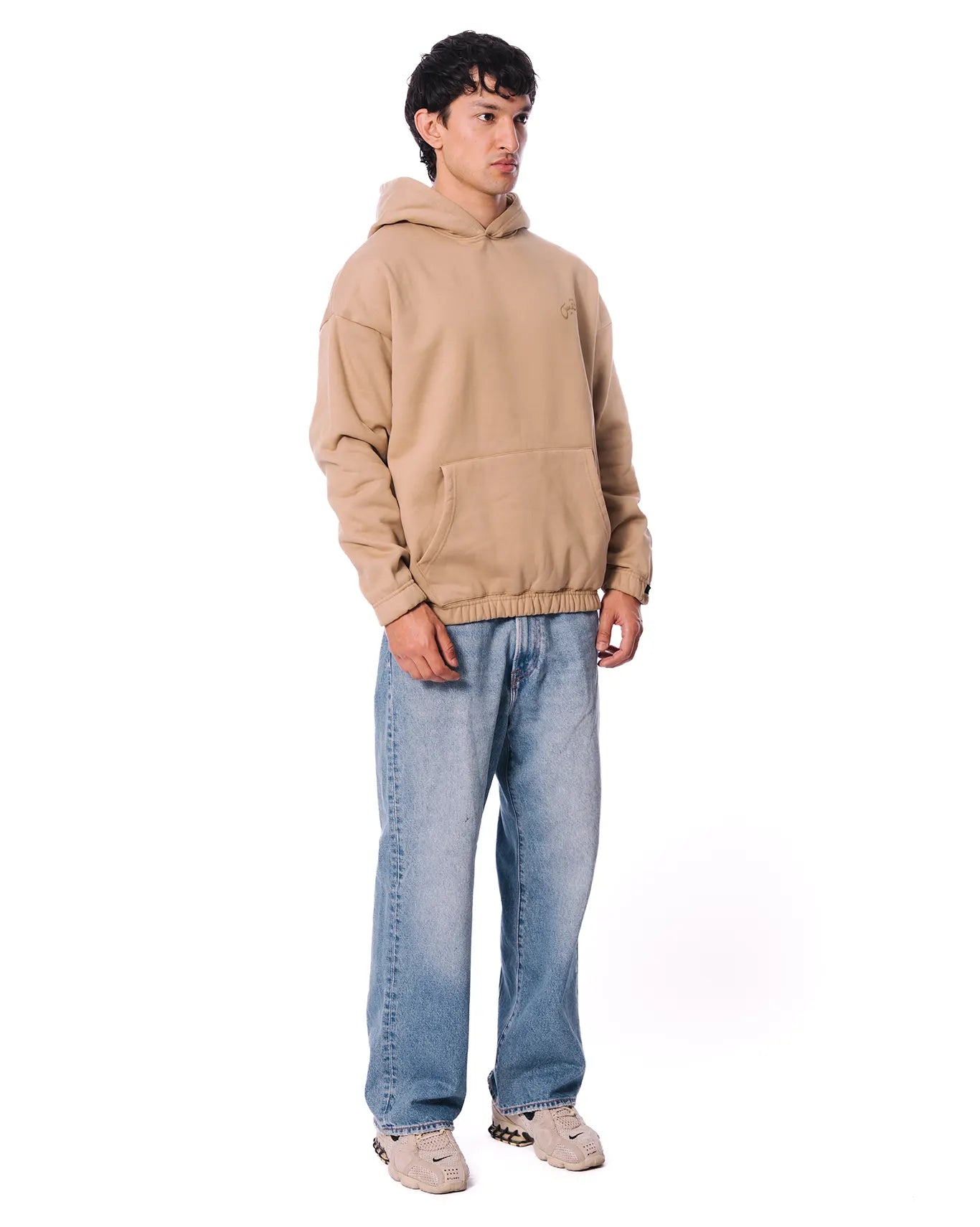 Naqees Beige Camel Essential Hoodie - CULT