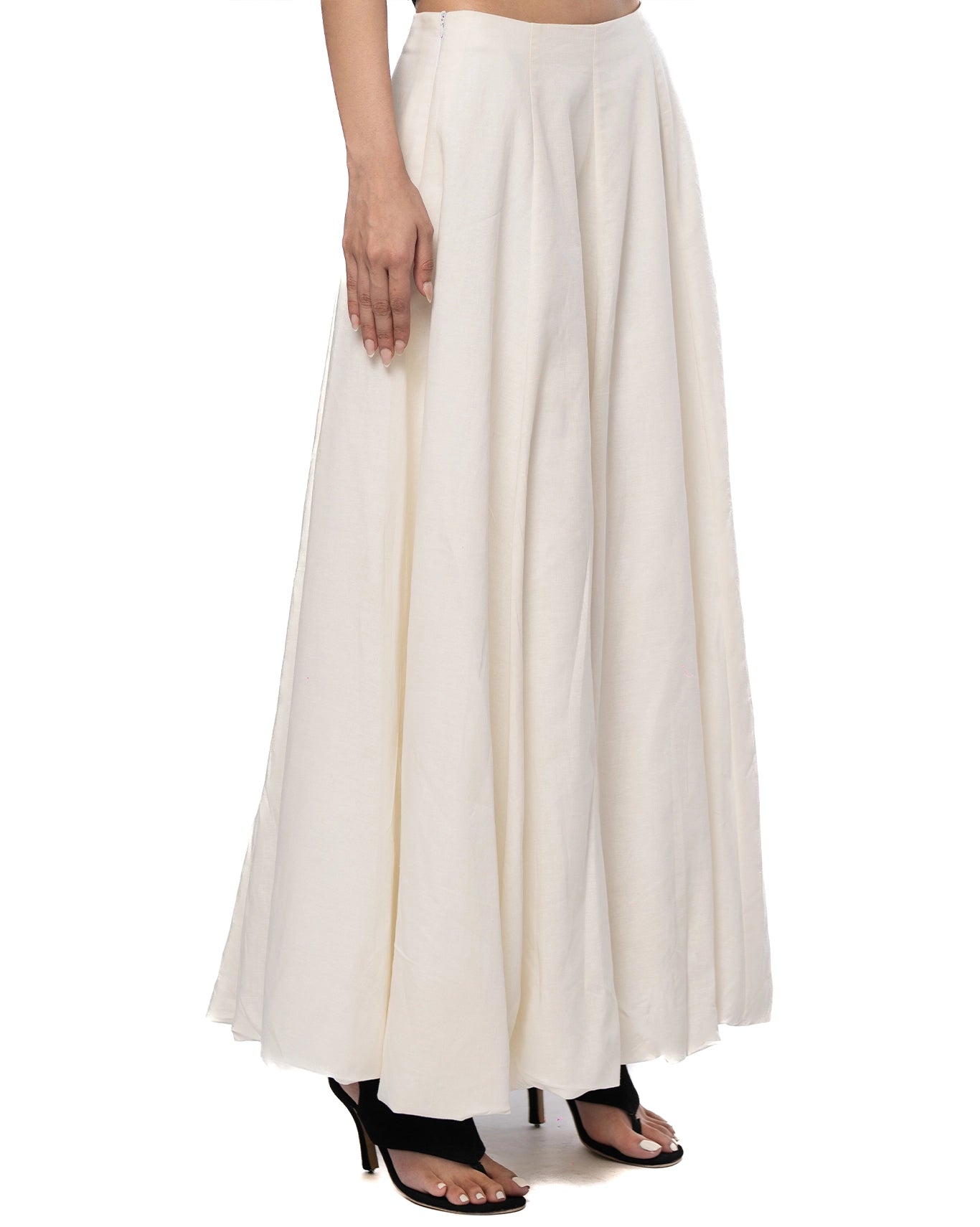 My Fern White White Gathered Volume Skirt - CULT