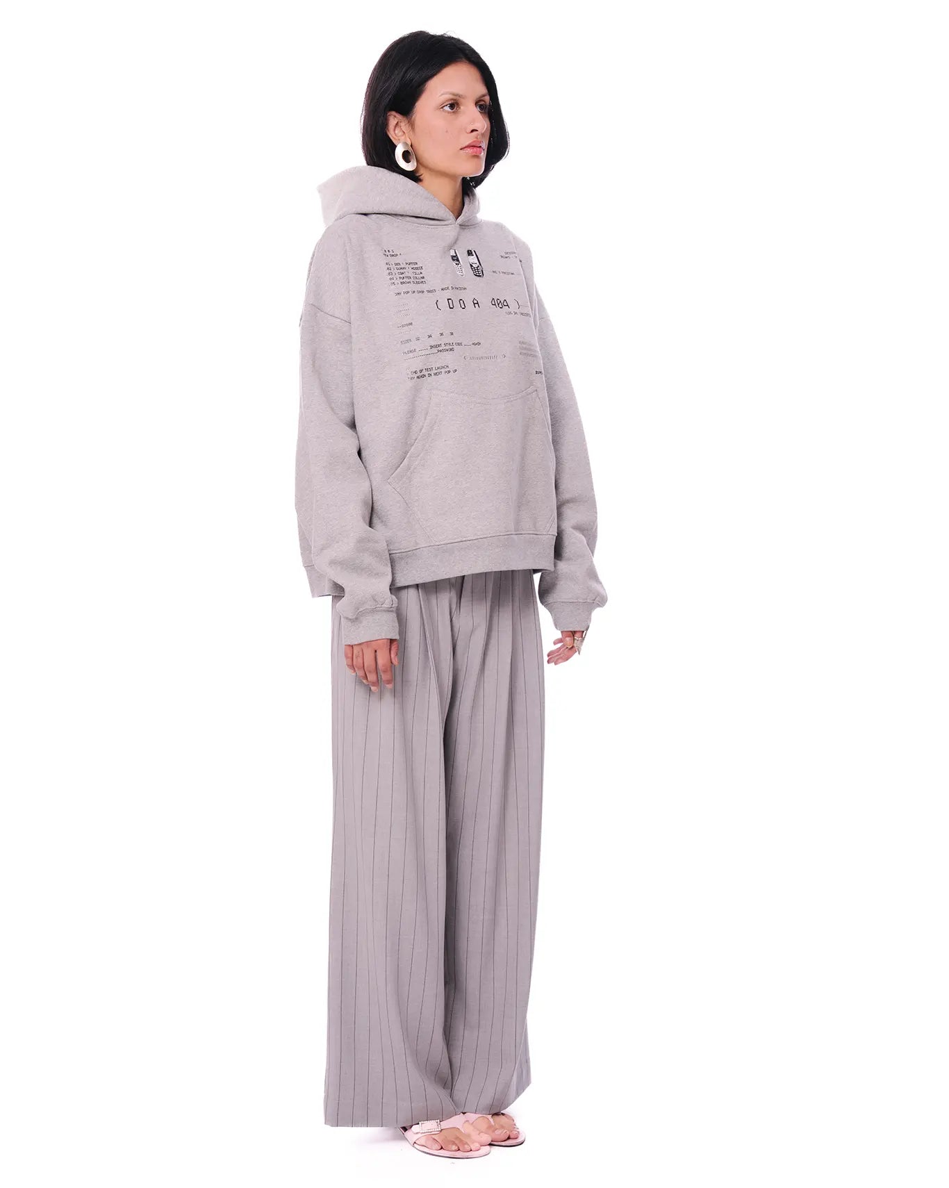 Curated Official Grey Grey Striped Darted Pants - CULT - haider