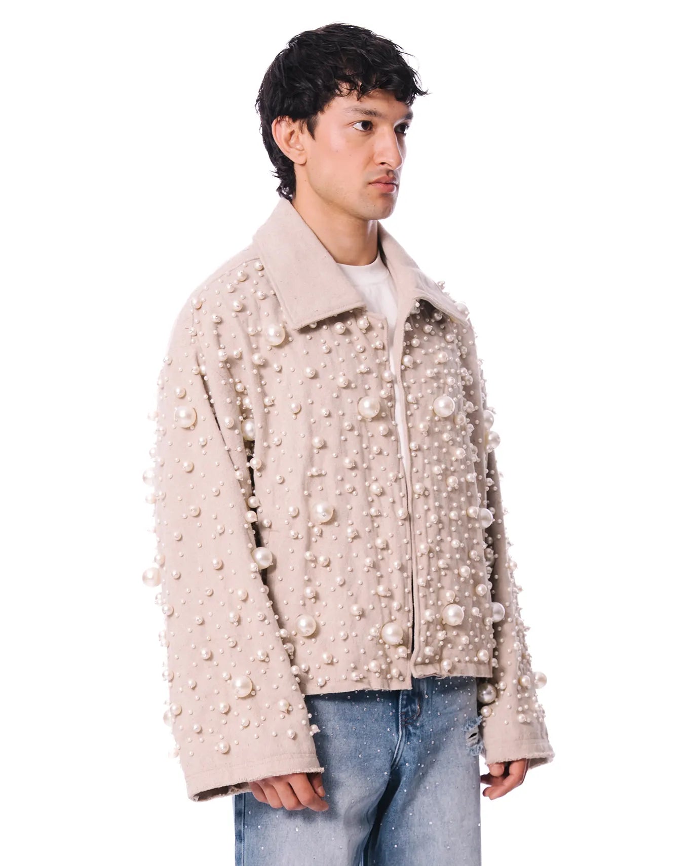 Dreams of Arthur Cream Mother of Pearl Jacket - CULT - haider