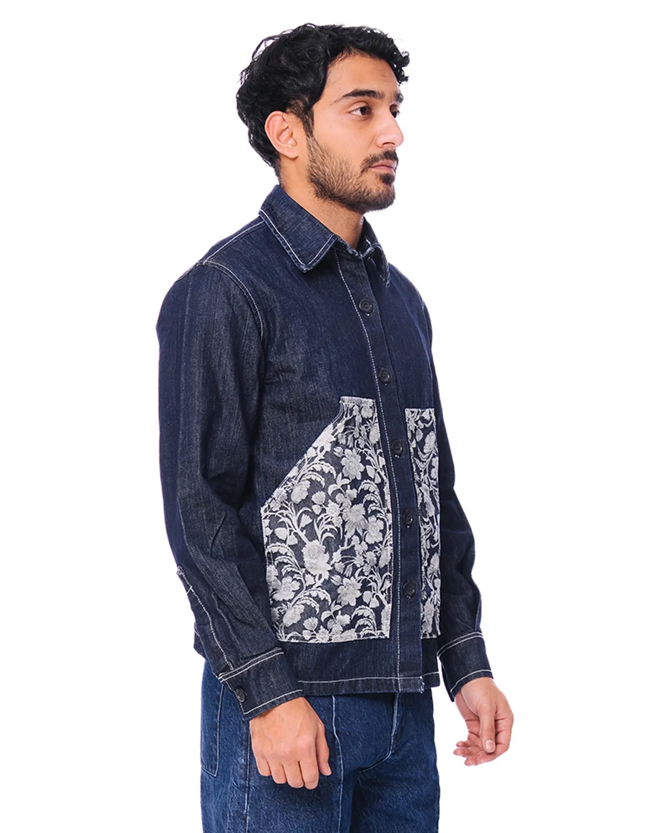Naqees Blue Duniya Denim Shirt - CULT