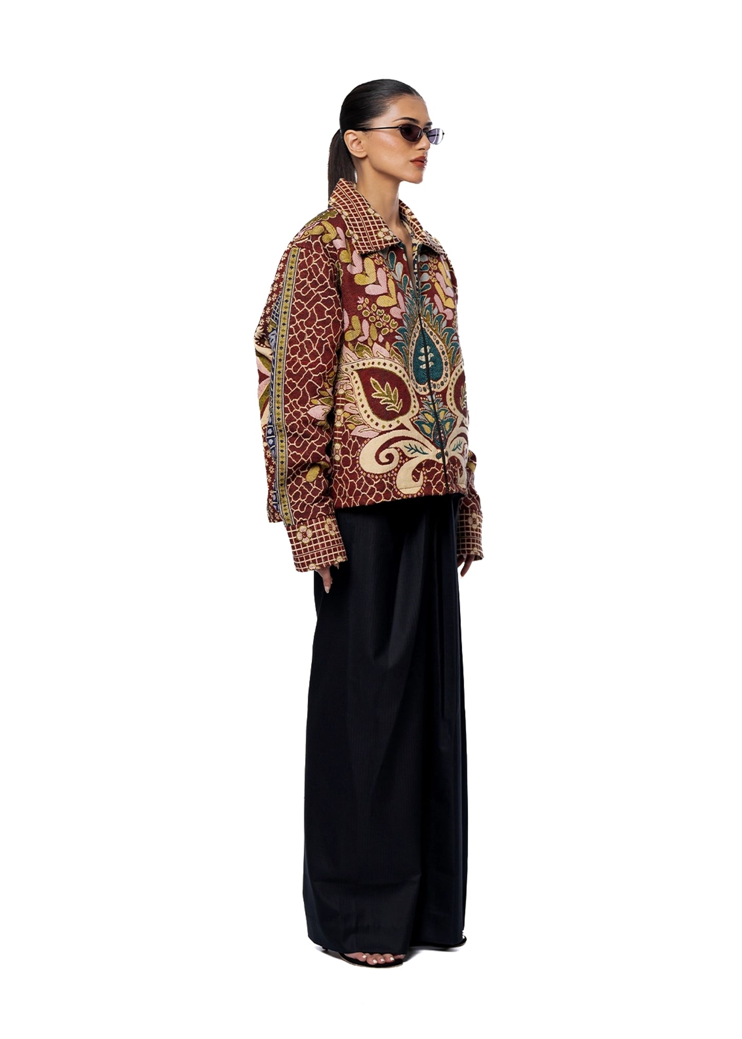 Collected XX Multicolor Multicolor Gul Bahaar Cropped Jacket - CULT - haider