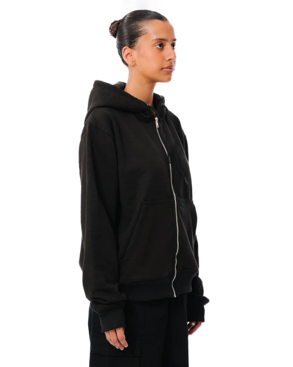 Embroided Logo Zip-up Hoodie