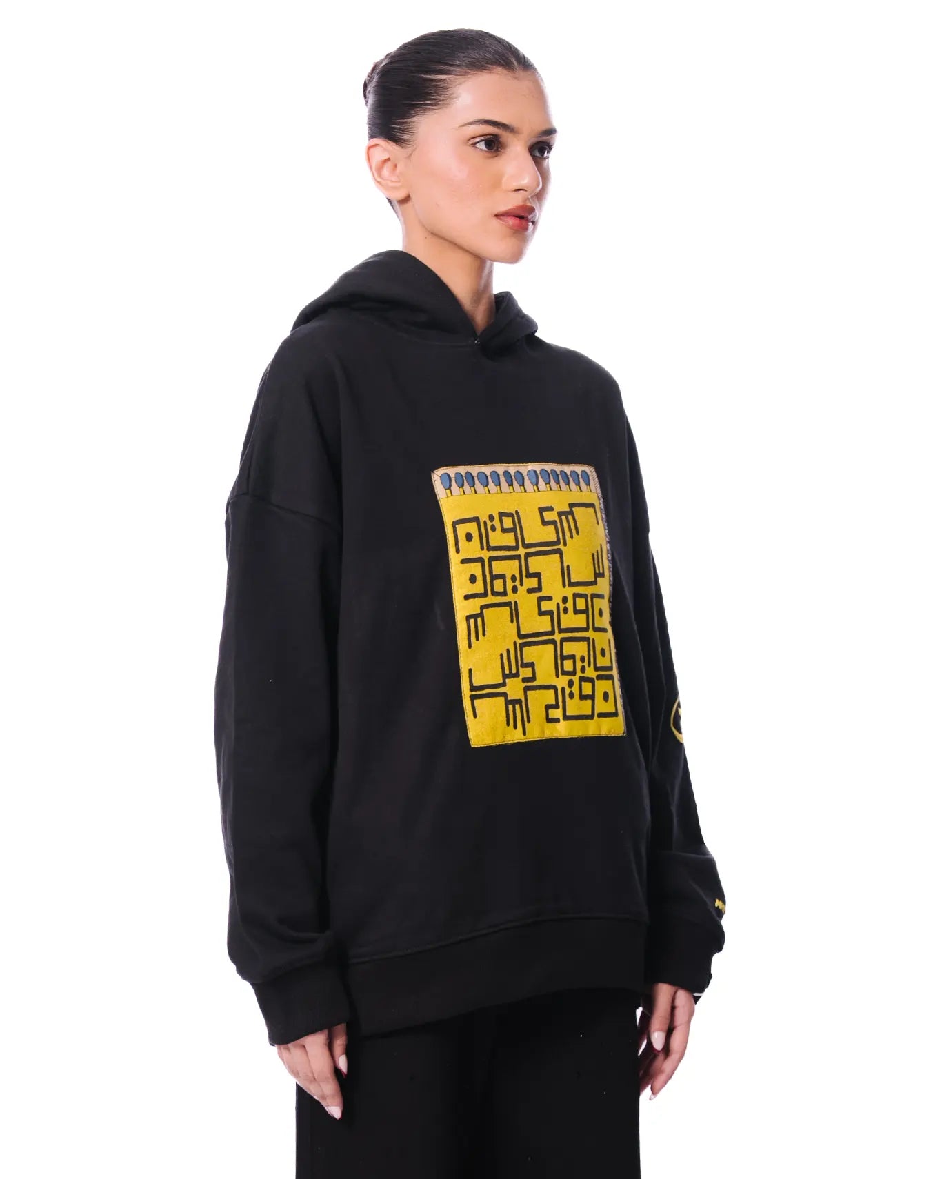 Naqees Black Kali Peeli Hoodie - CULT - haider