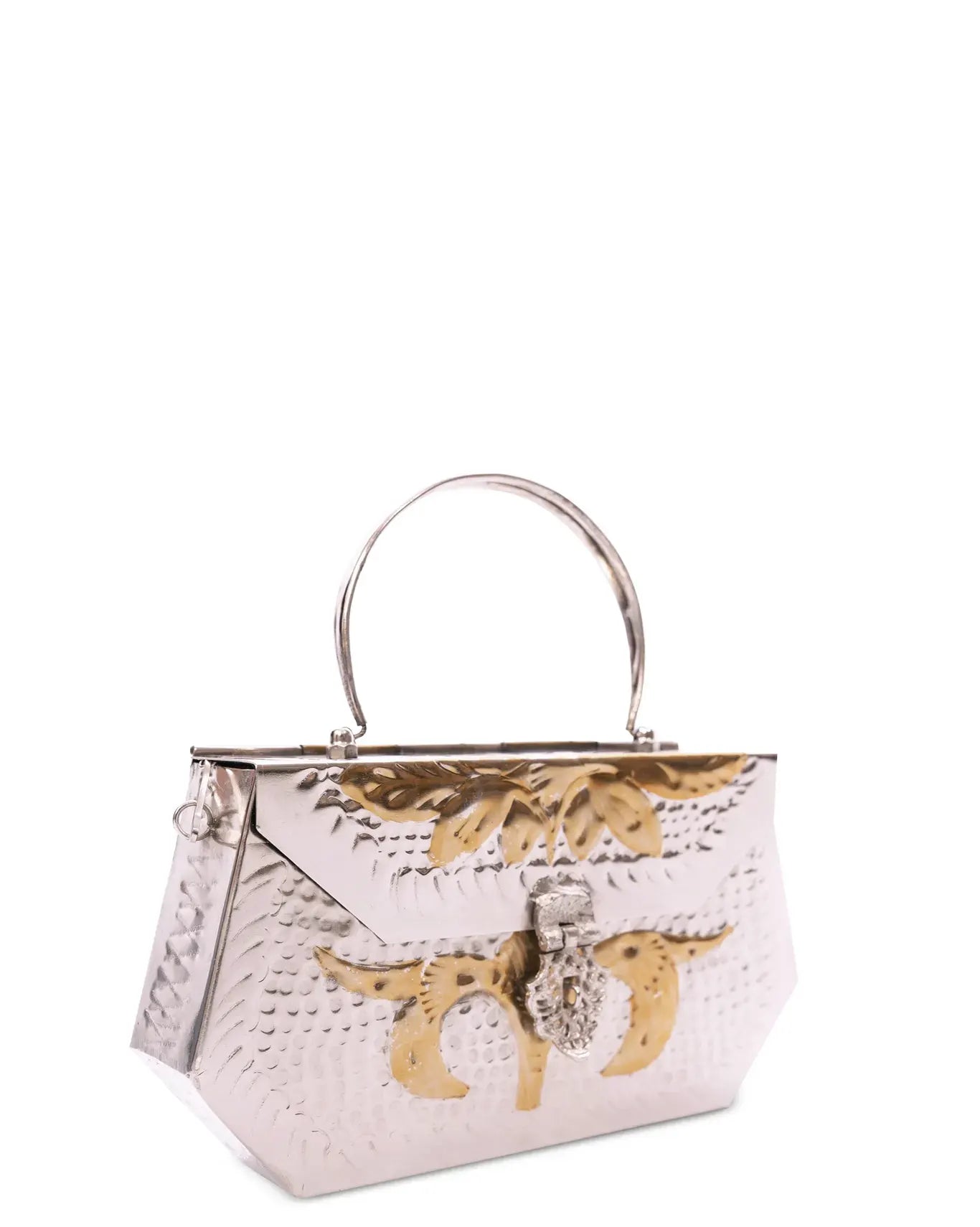 Peetal Silver/Gold Majjarah 3 Brass Bag - CULT - haider
