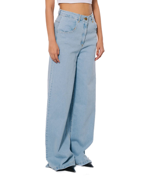 Wide Leg Denim Pants