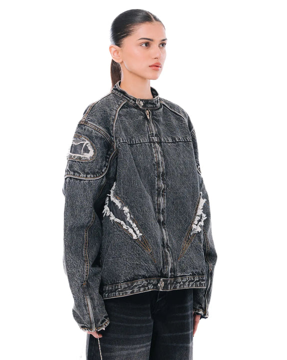 Denim Biker Jacket