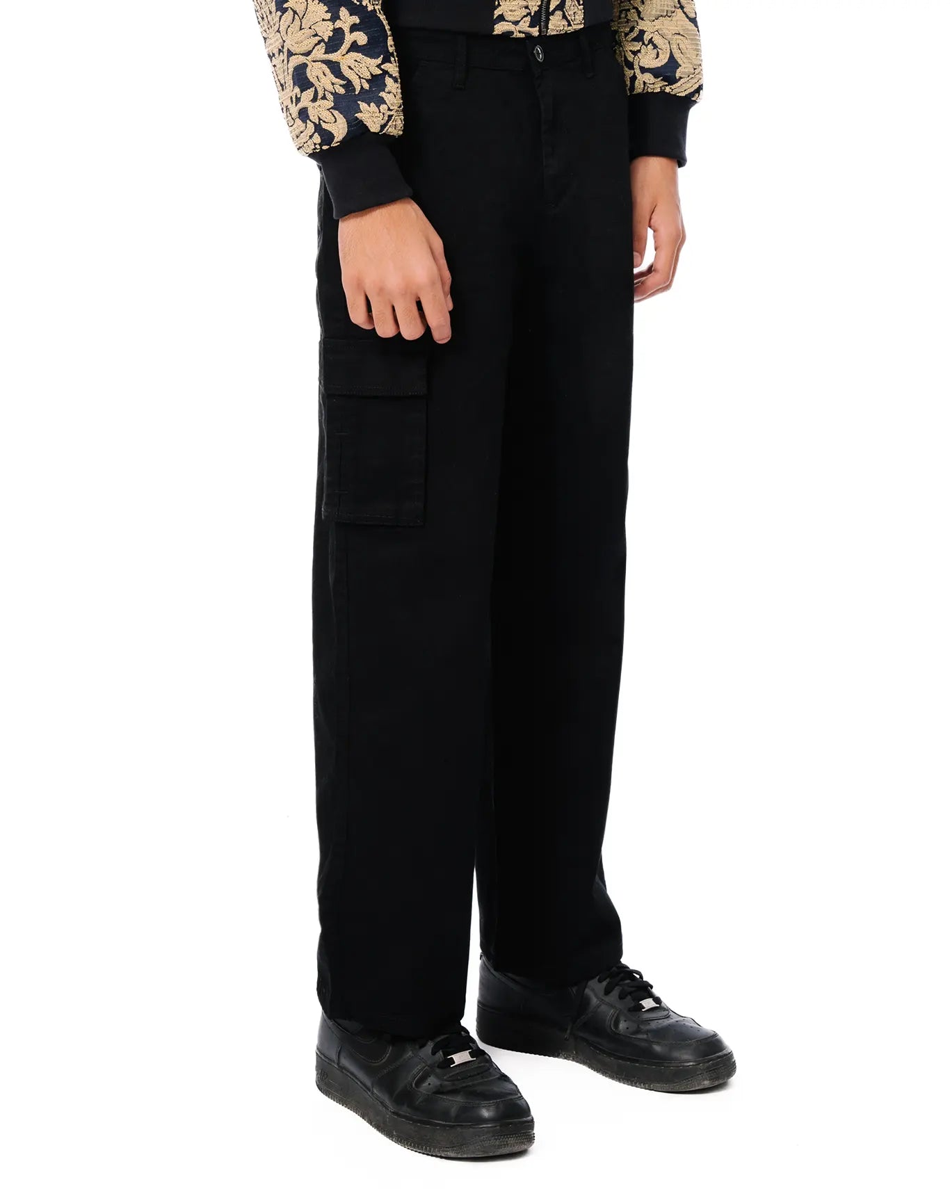 His Loose Cargo Pants Black