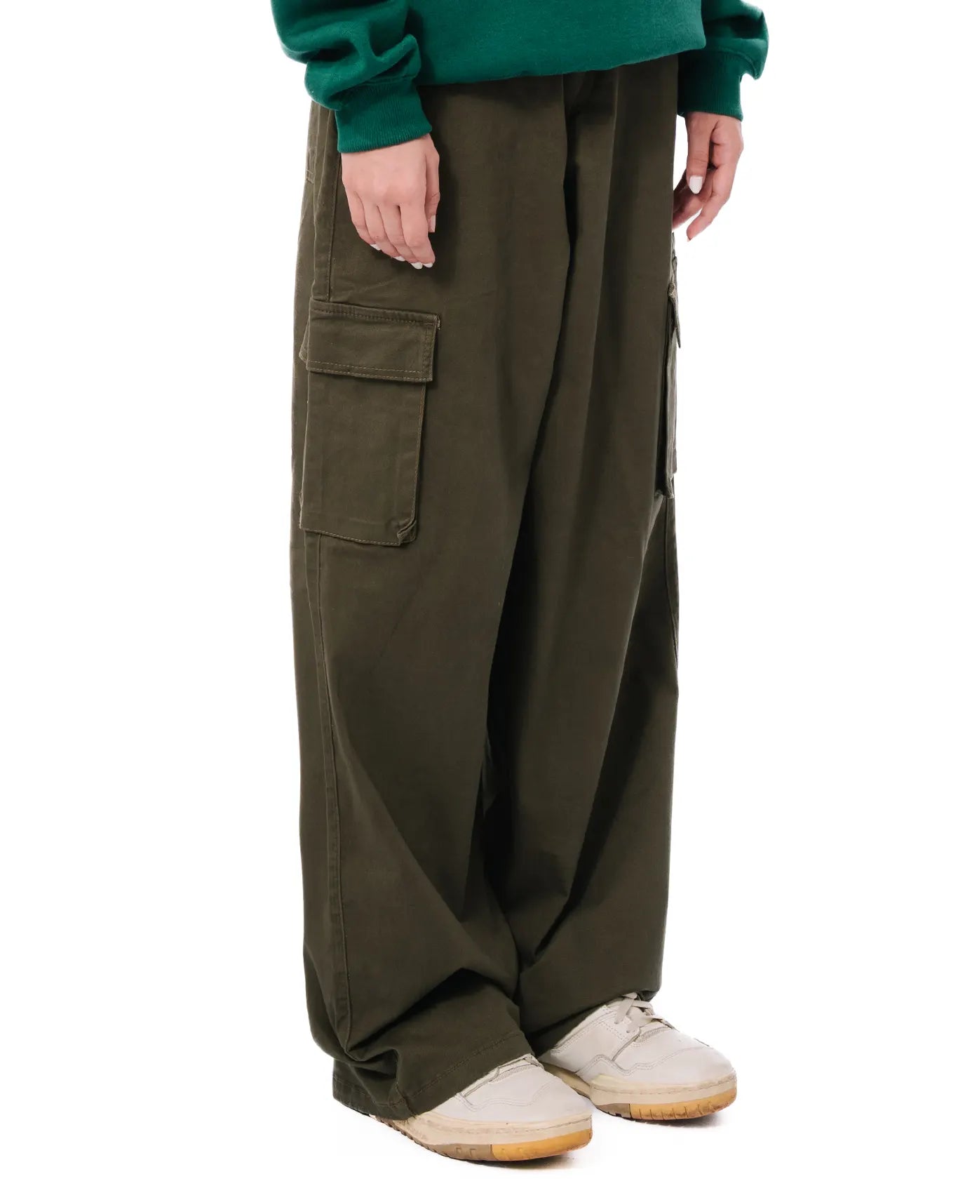 Loose Cargo Pants Olive