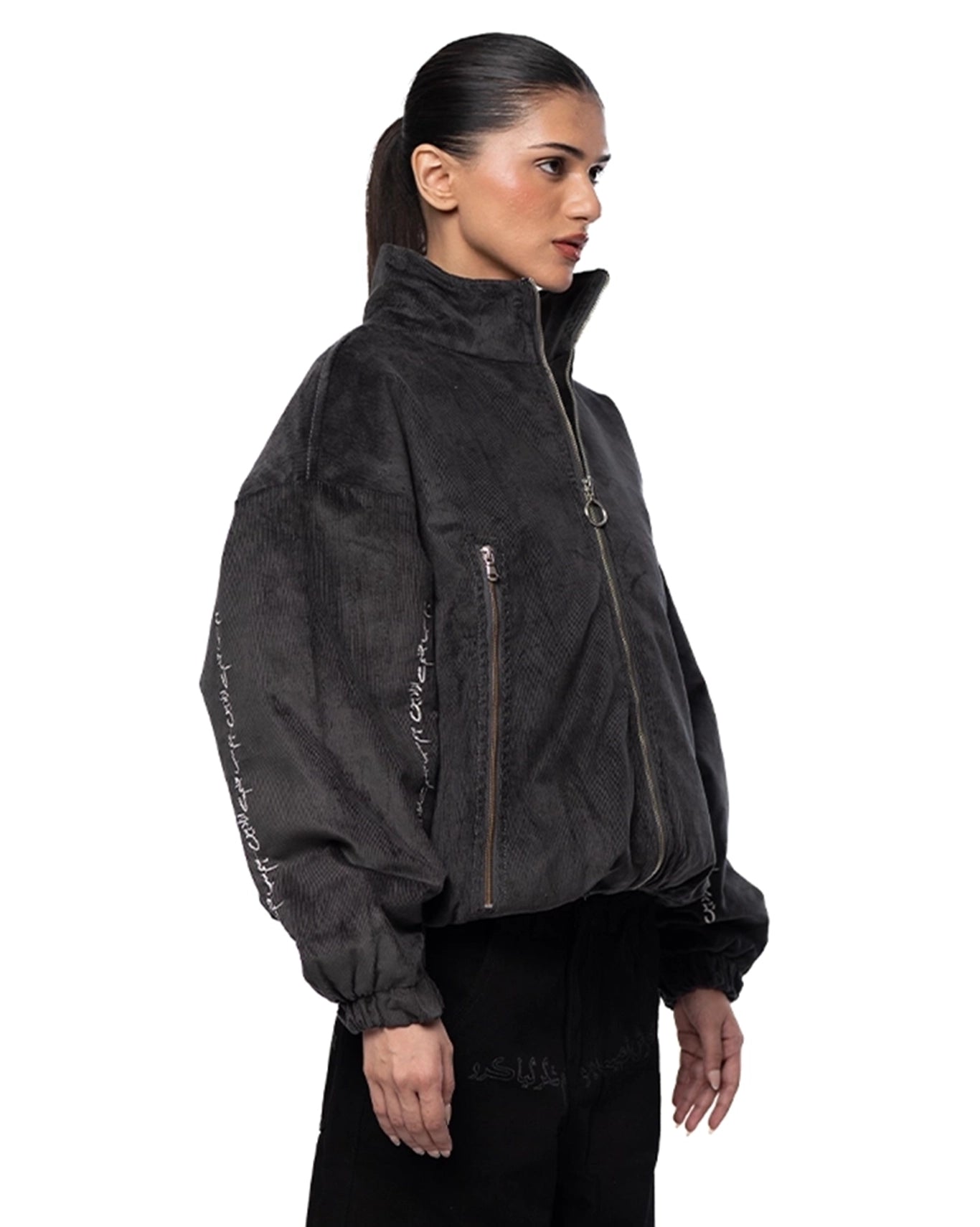 Naqees Grey Grey Shaam Corduroy Jacket - CULT - haider