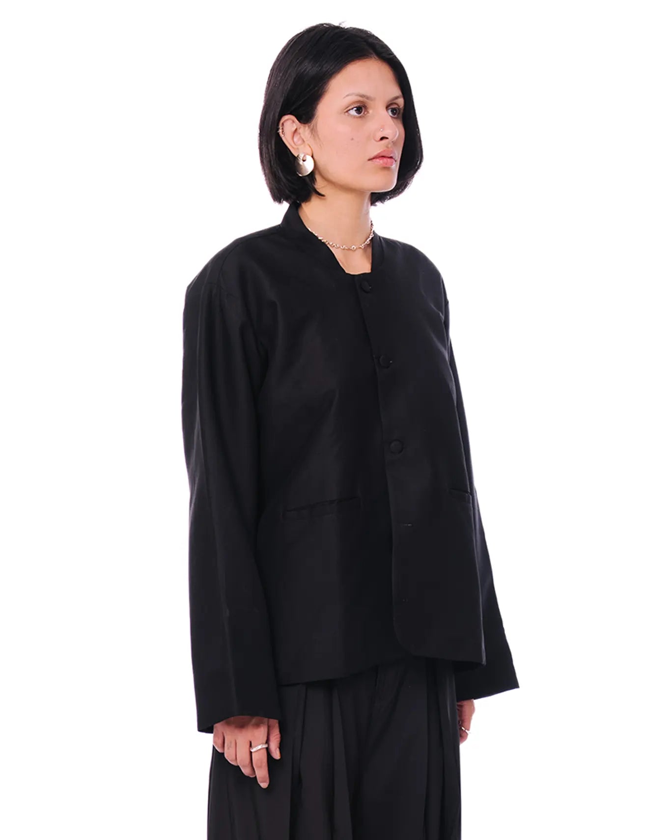 Baro Studio Black Black Champa Blazer - CULT - haider