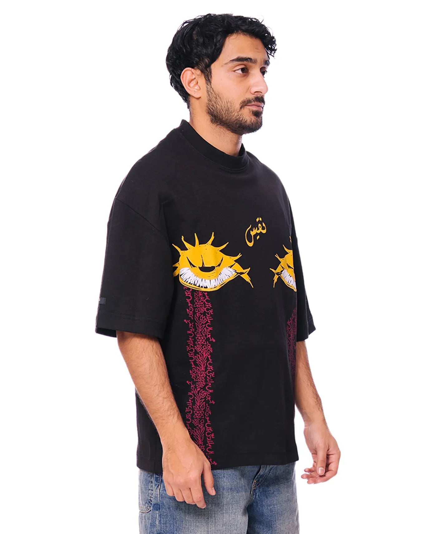 Naqees Black Black Nazariya Tee - CULT - haider