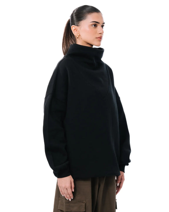 Oversized Cowl Neck Sweatshirt