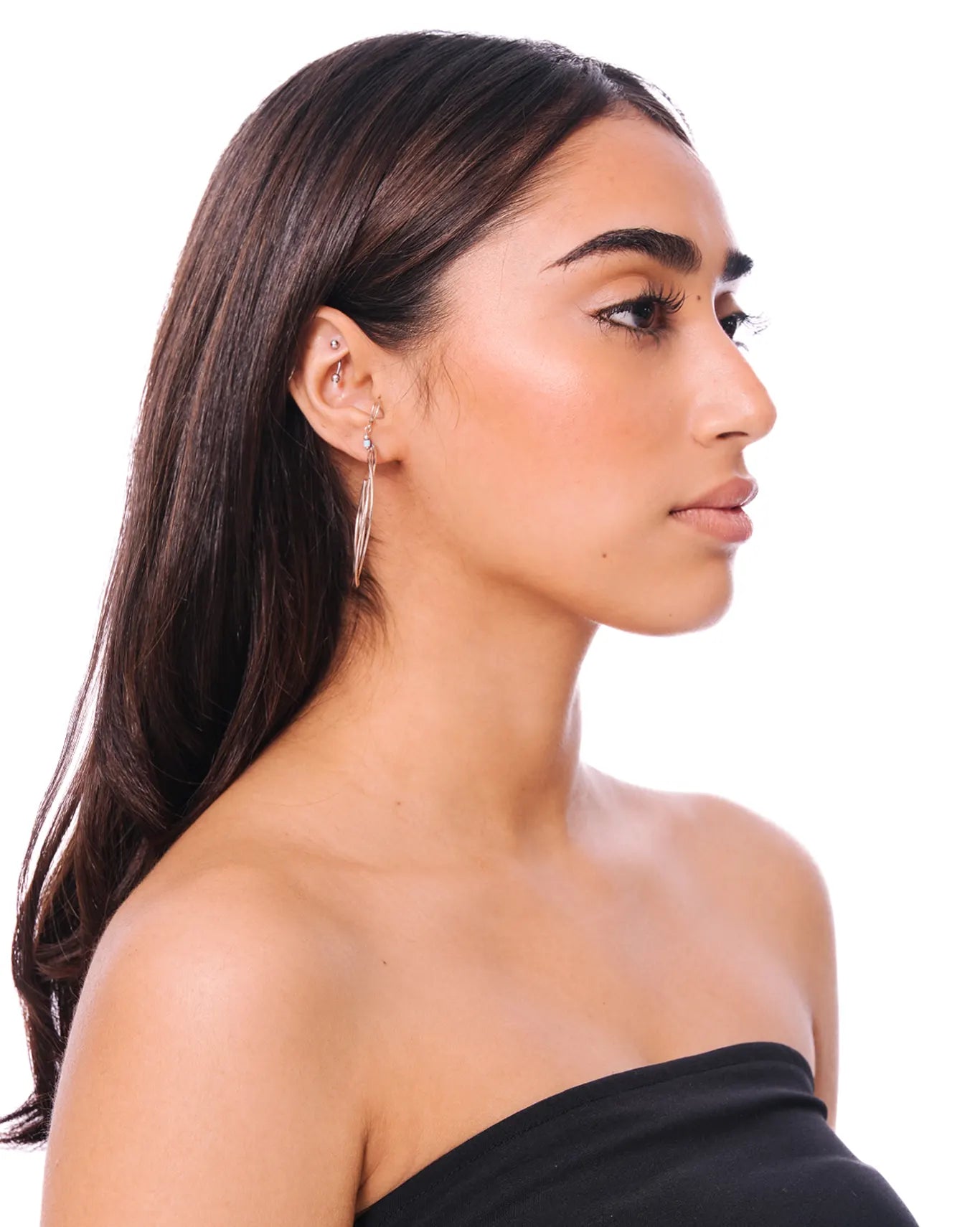 Amna Shariff Silver Silver Double Wire Hoops - CULT